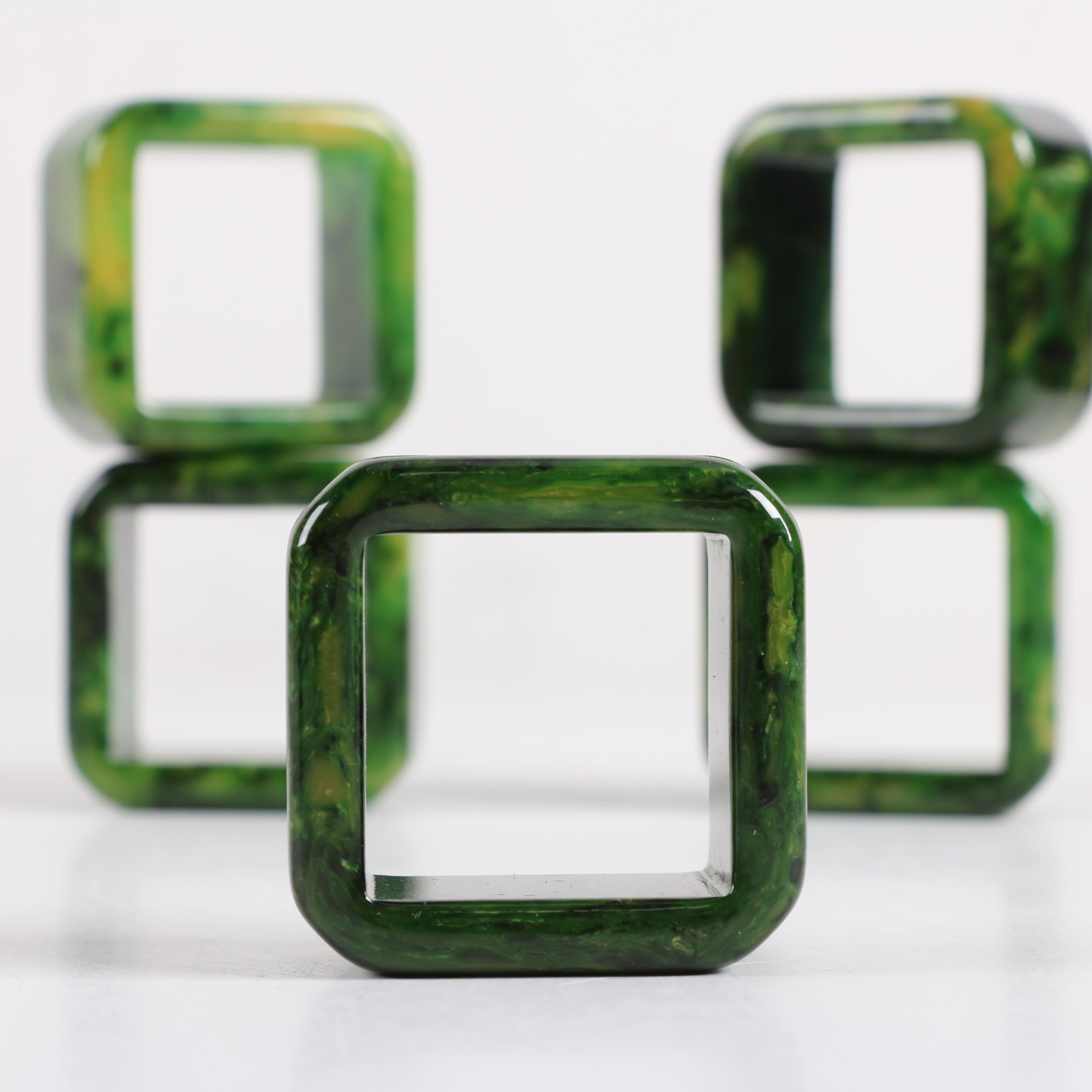 "Creamed Spinach" Bakelite Napkin Rings