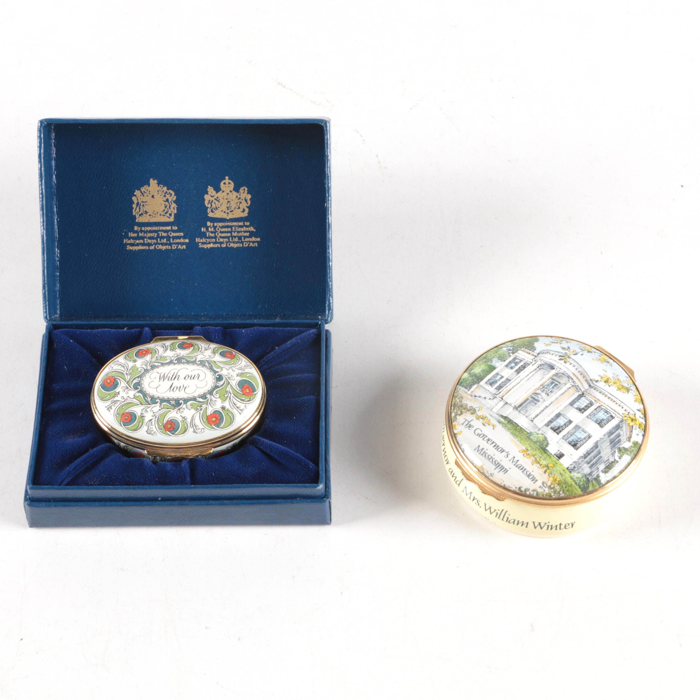 Halcyon Days Enamel Trinket Boxes