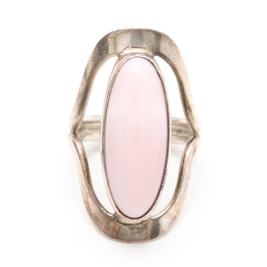 Dominique Dinouart Sterling Silver Common Opal Ring Made in Mexico