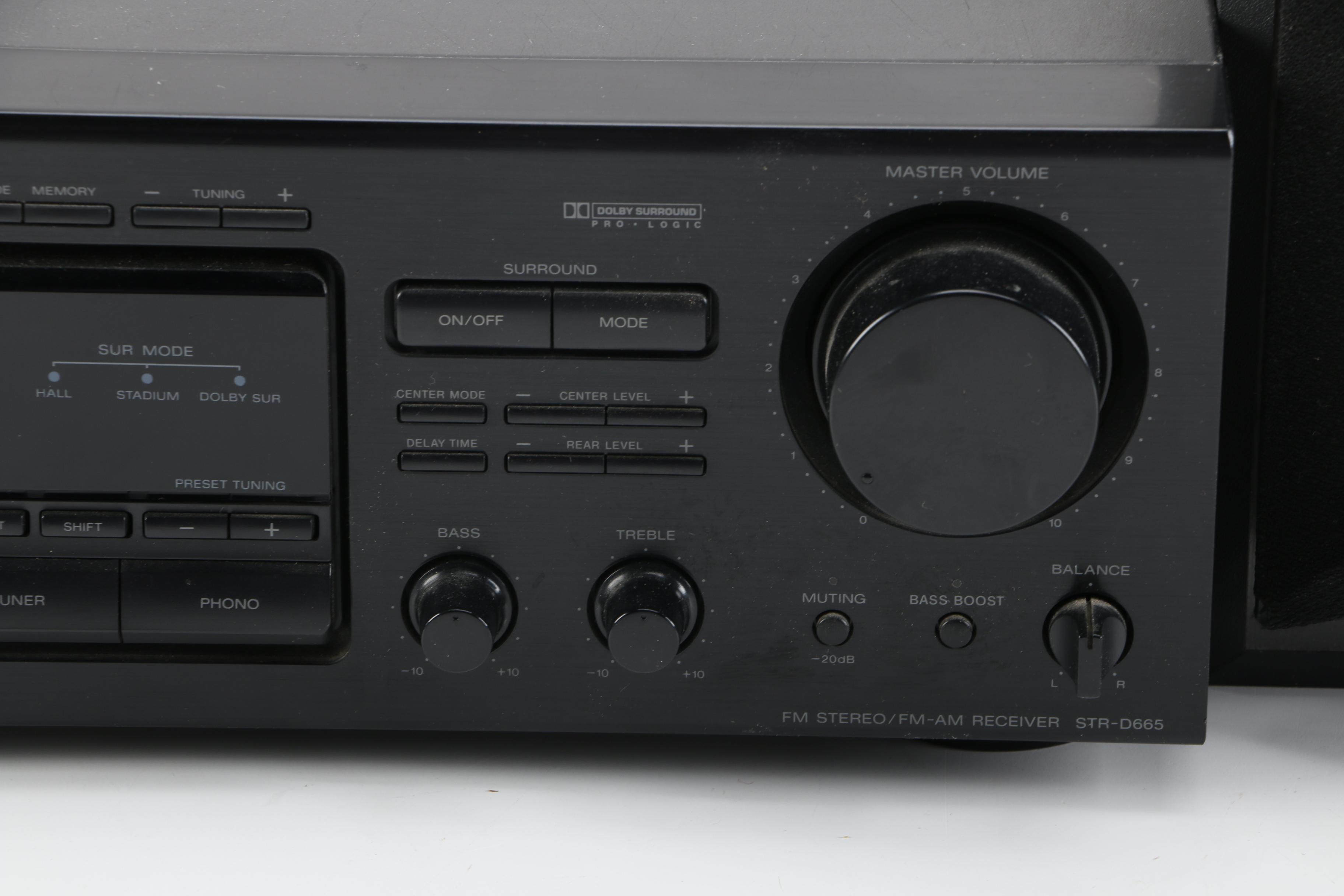 Sony AV Stereo Receiver and Bookshelf Speakers