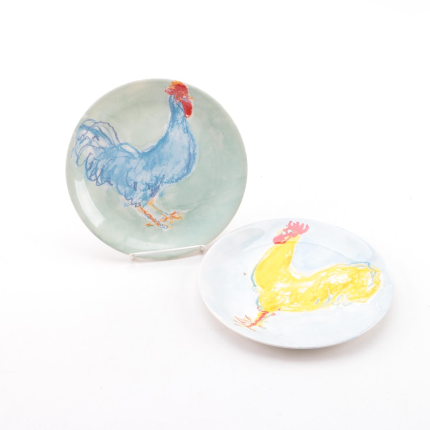 1998 Tiffany & Co. "Tiffany Roosters" Salad Plates