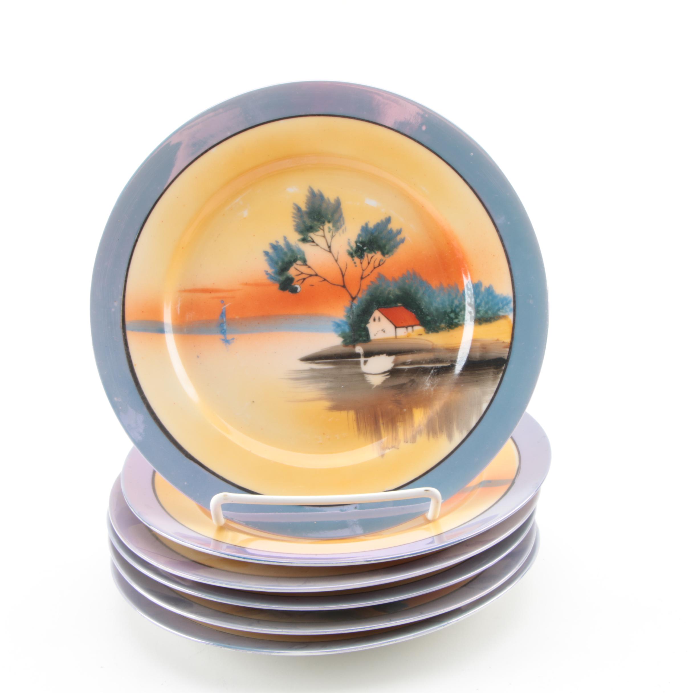 Vintage Hotta Yu Shoten & Co. Pottery Japanese Lusterware Tea Service