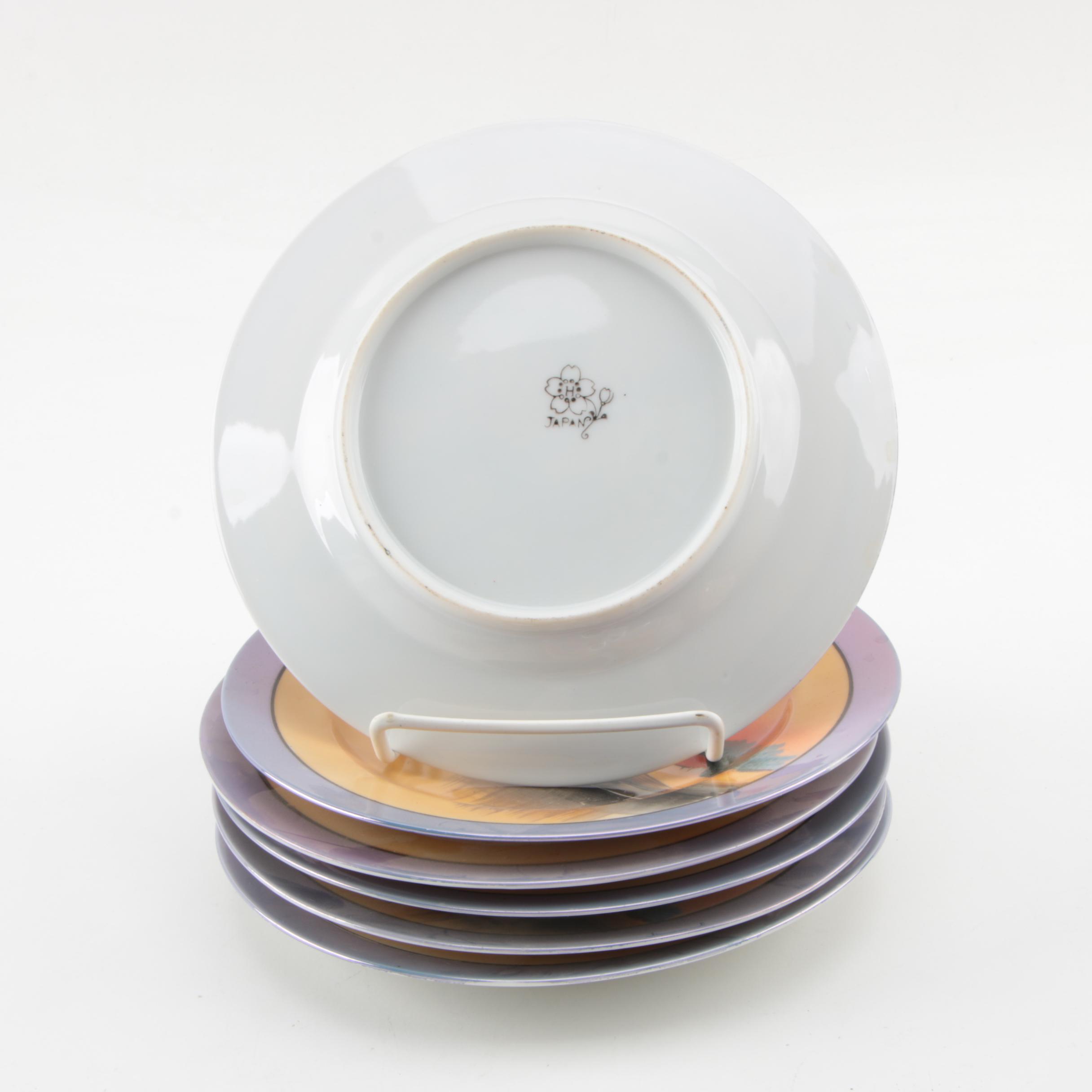 Vintage Hotta Yu Shoten & Co. Pottery Japanese Lusterware Tea Service