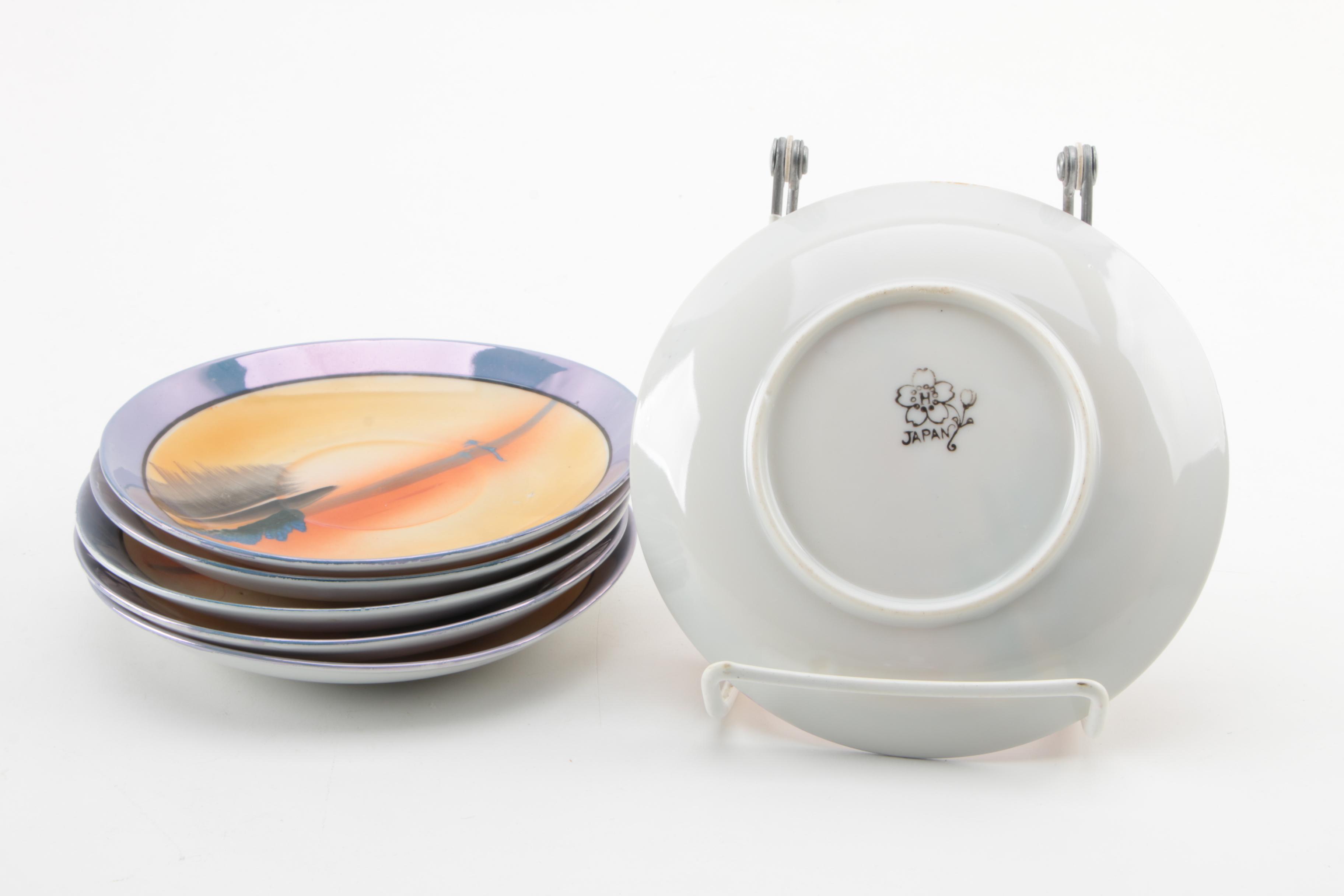 Vintage Hotta Yu Shoten & Co. Pottery Japanese Lusterware Tea Service