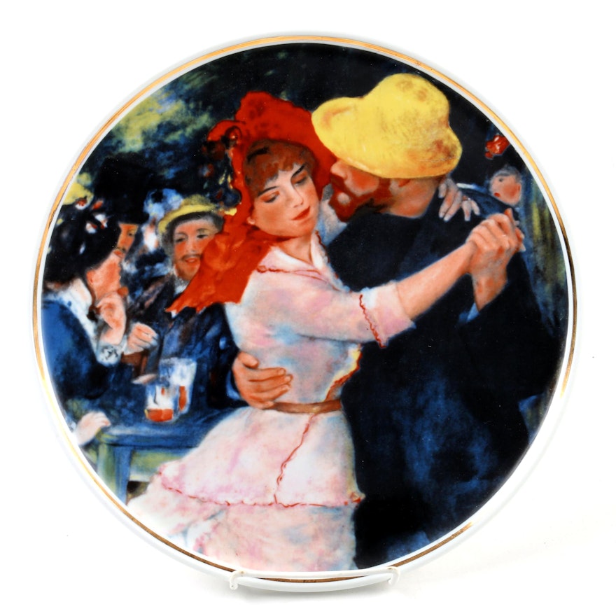 Oceanic Limoges Porcelain Plate "Le Bal à Bougival" After Renoir