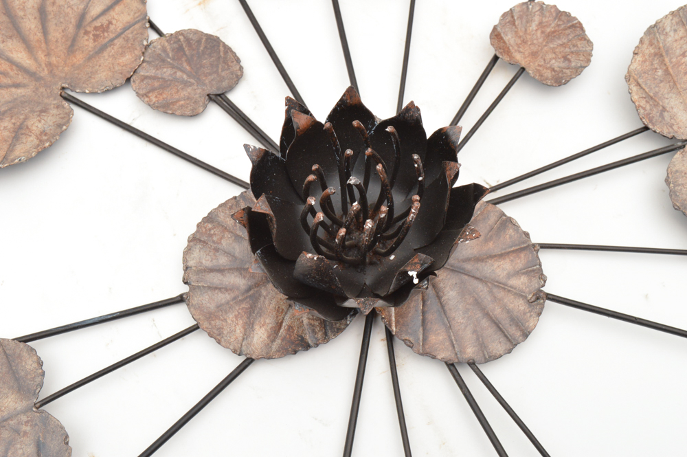 Metal Lily Pad Wall Sculpture