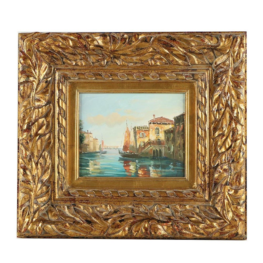 20th Century Nautical Oil Painting