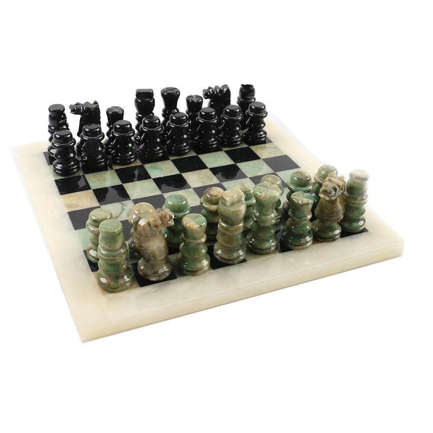 Marble and Alabaster Chess Set