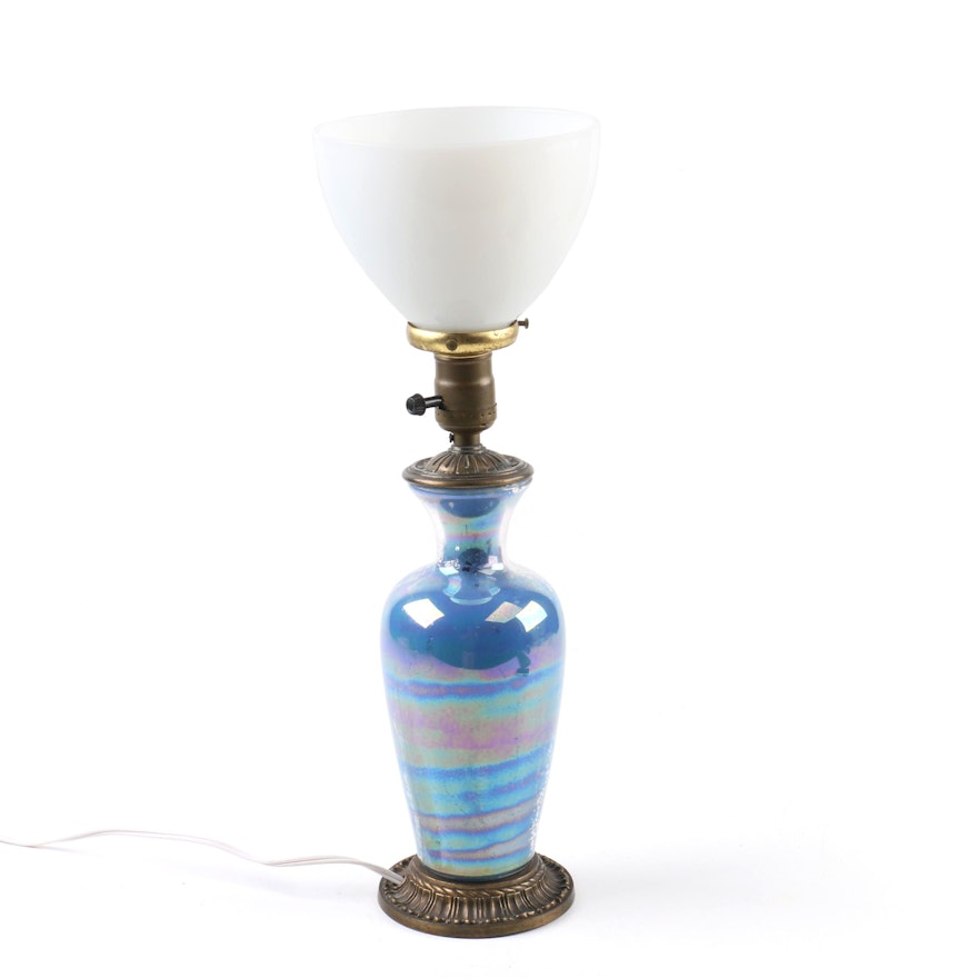 Colorful Glass Torchiere Lamp