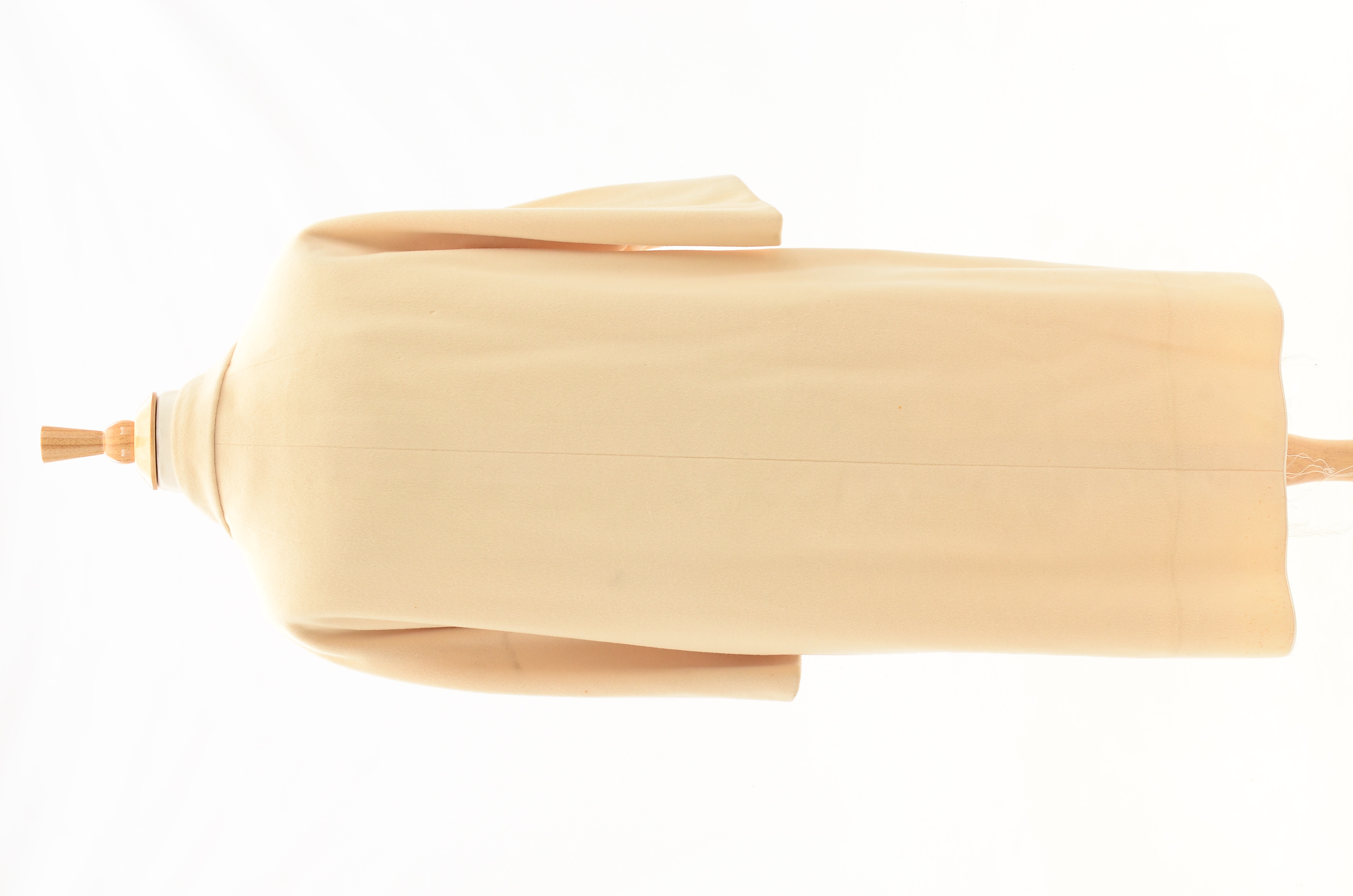 1960s Vintage M. K. Loo Custom Tailored Ivory Wool Double-Breasted Coat