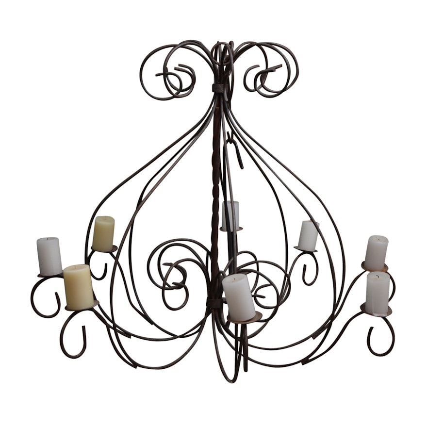 French Style Iron Candle Chandelier