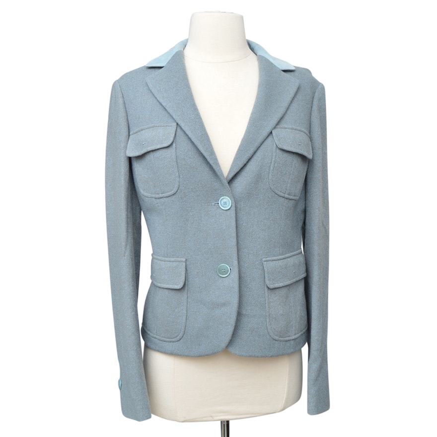 Women's Loro Piana Cashmere Jacket with Suede Collar