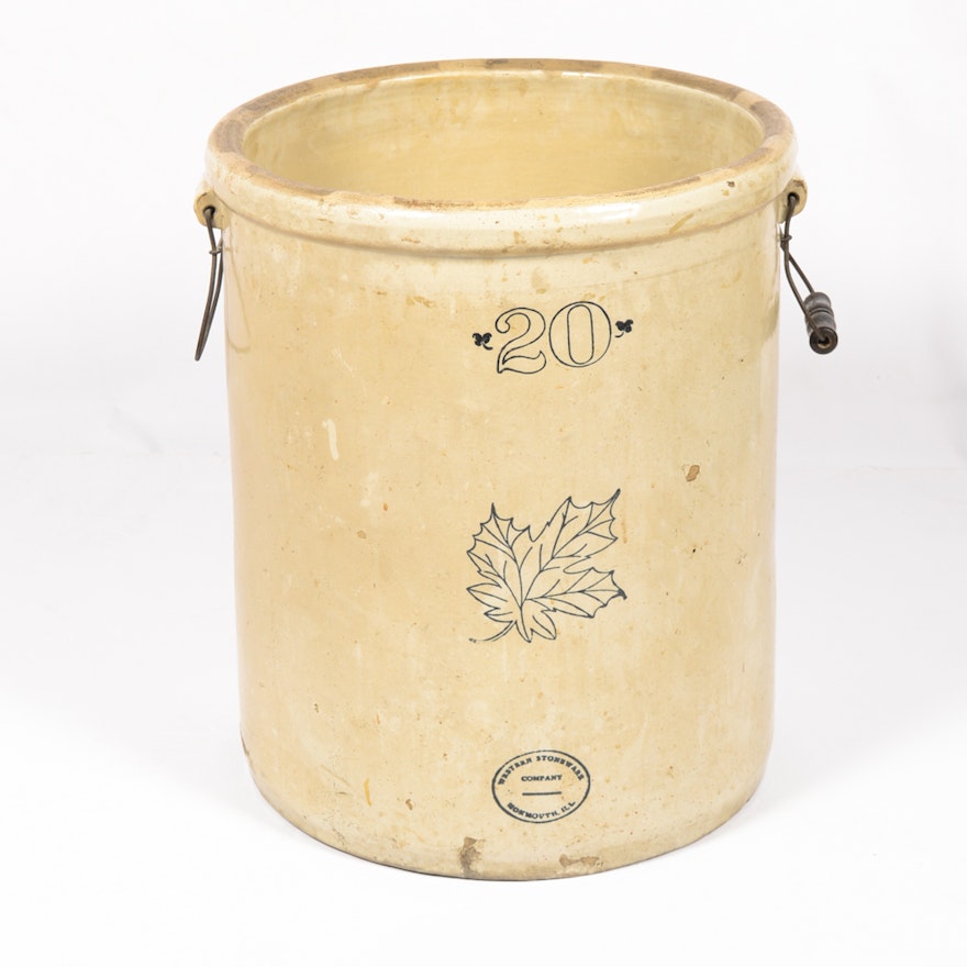 Antique Western Stoneware Company Twenty Gallon Crock