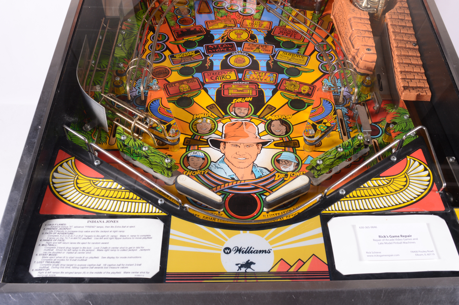 1993 Williams "Indiana Jones The Pinball Adventure" Pinball Game