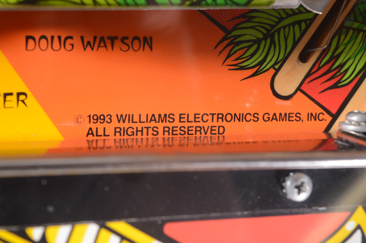 1993 Williams "Indiana Jones The Pinball Adventure" Pinball Game