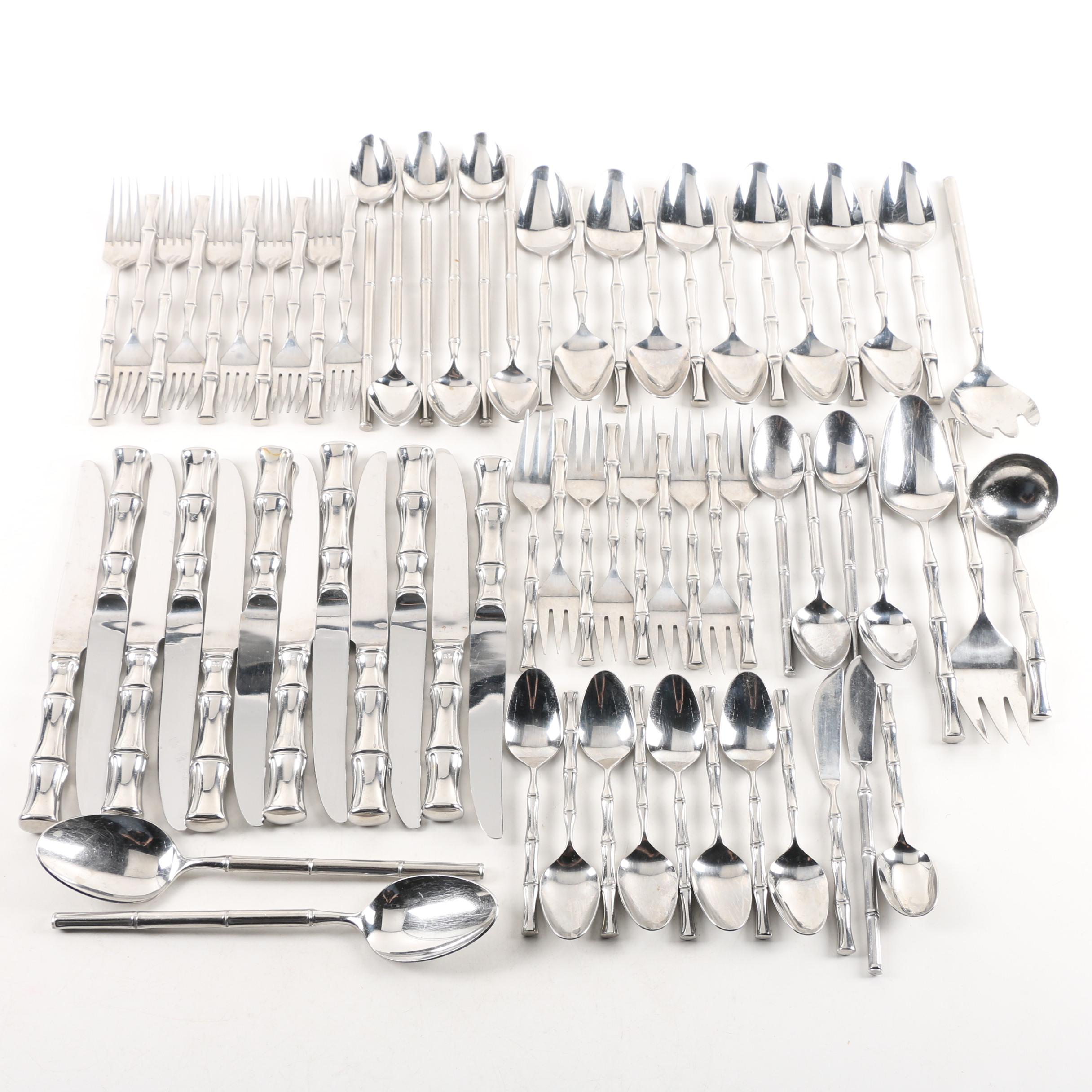 Supreme Cutlery Bamboo Style Stainless Steel Flatware Set