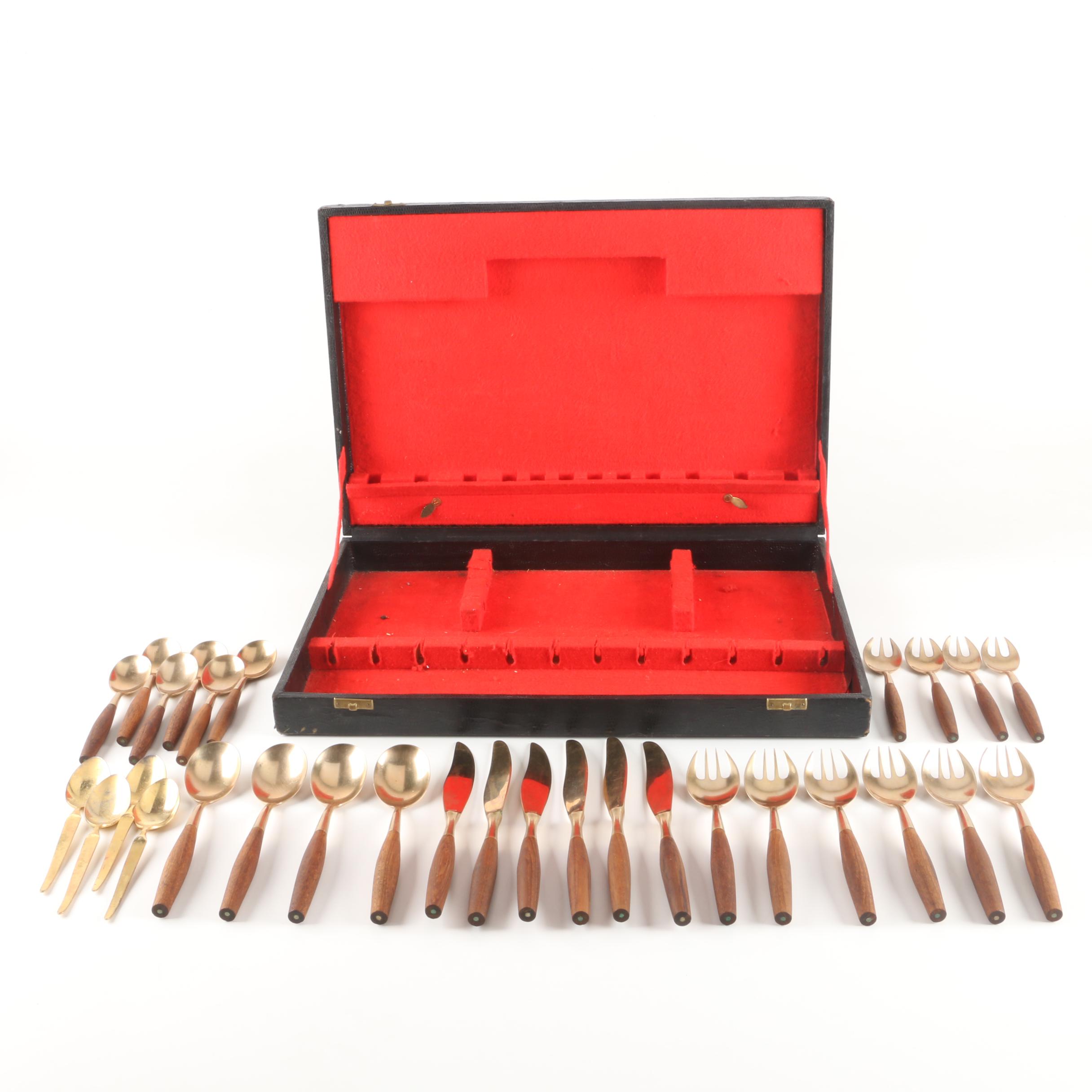 Vintage British Hong Kong Flatware with Stanley Roberts "Sienna" Spoons