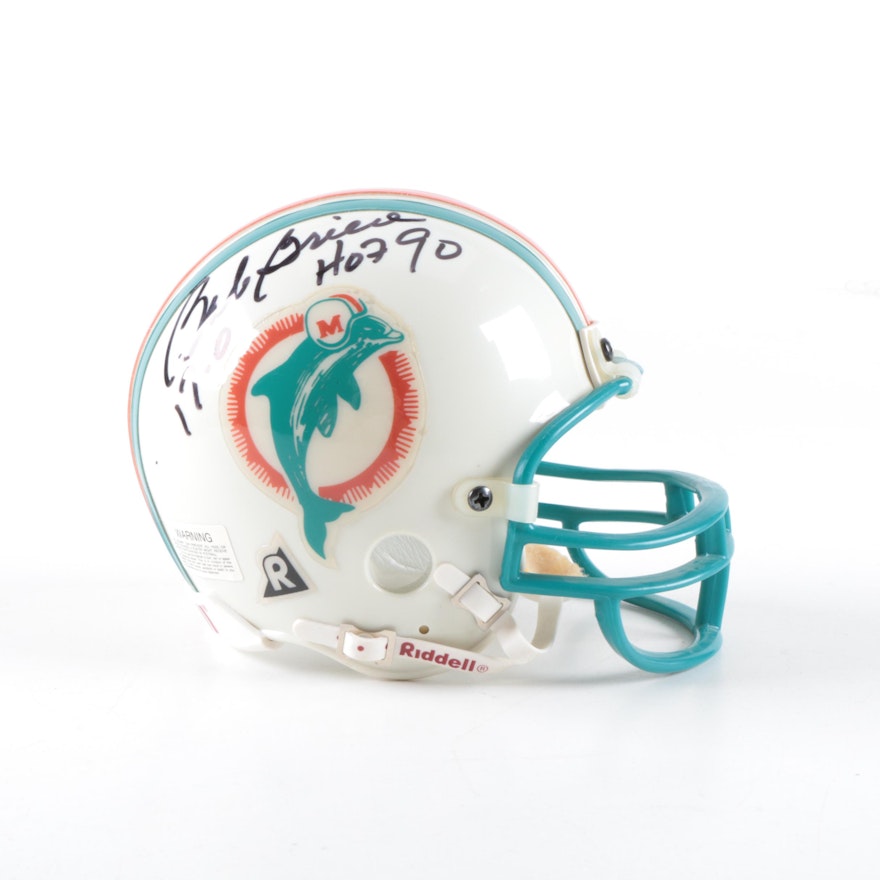 Bob Griese Autographed Riddell Miniature Miami Dolphins Football Helmet