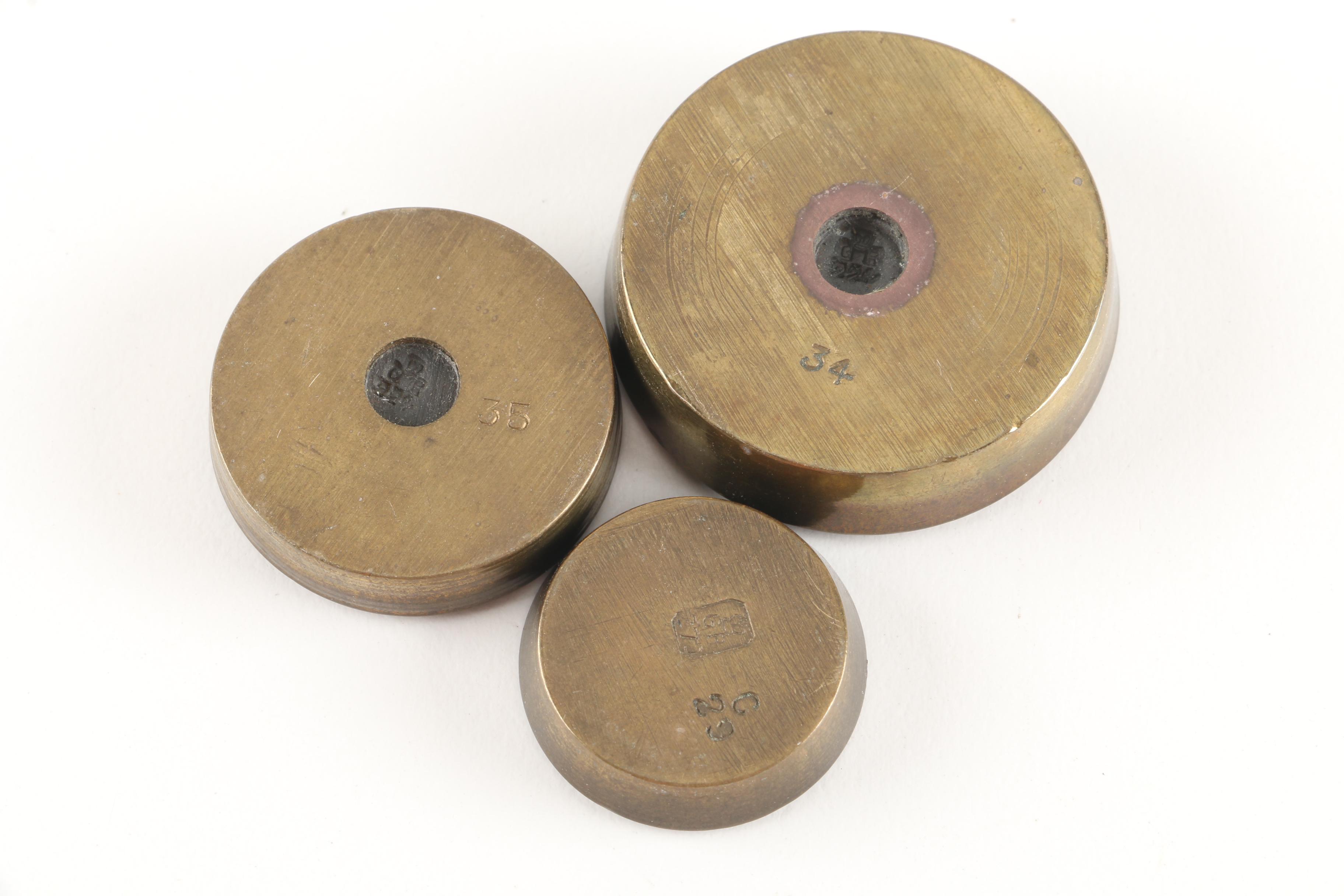 Antique English Brass S. Mordan & Co. Postal Scale with Weights