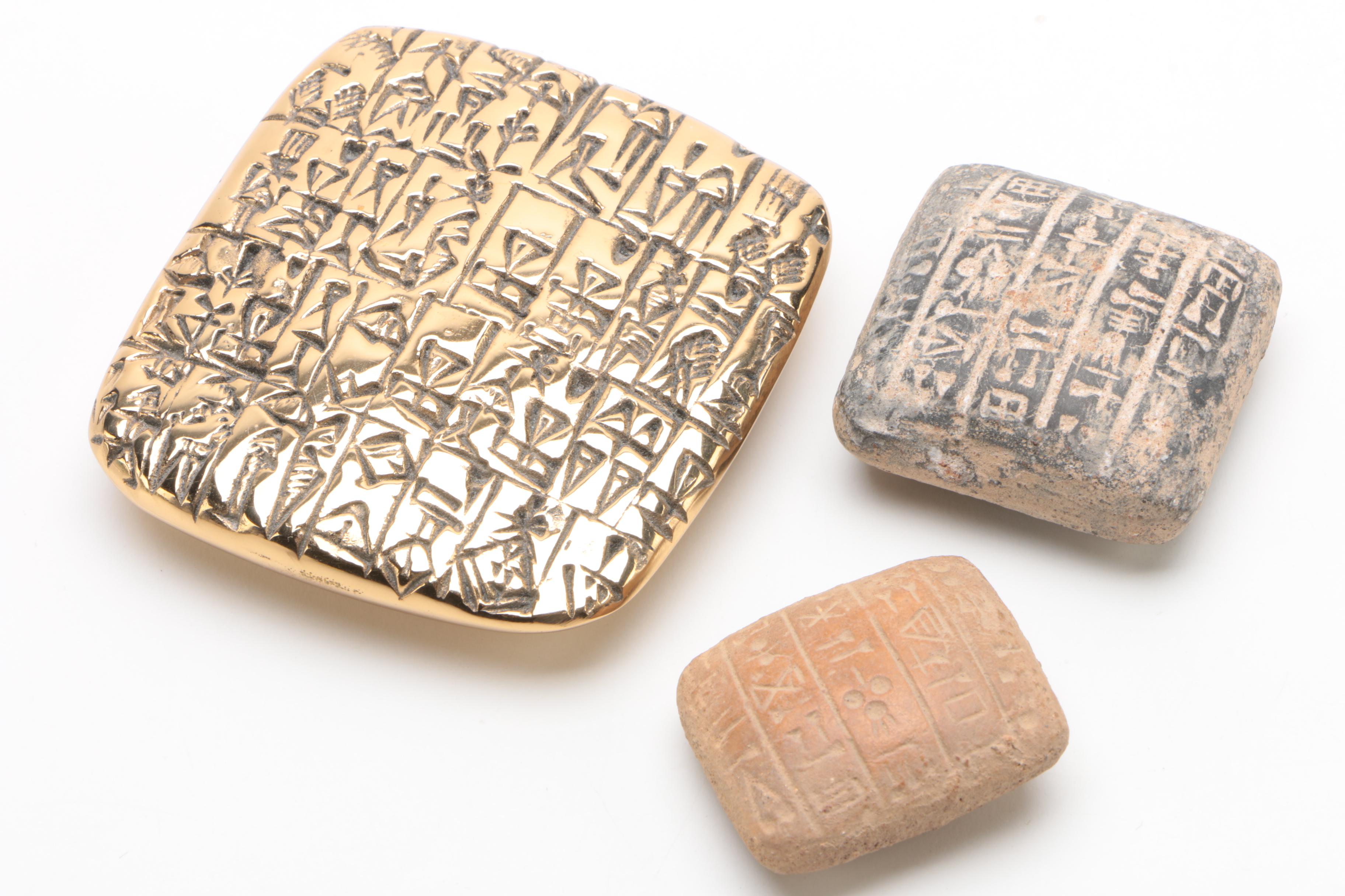 Paperweights, Walnut Vase, and Stone Décor including Orient & Flume