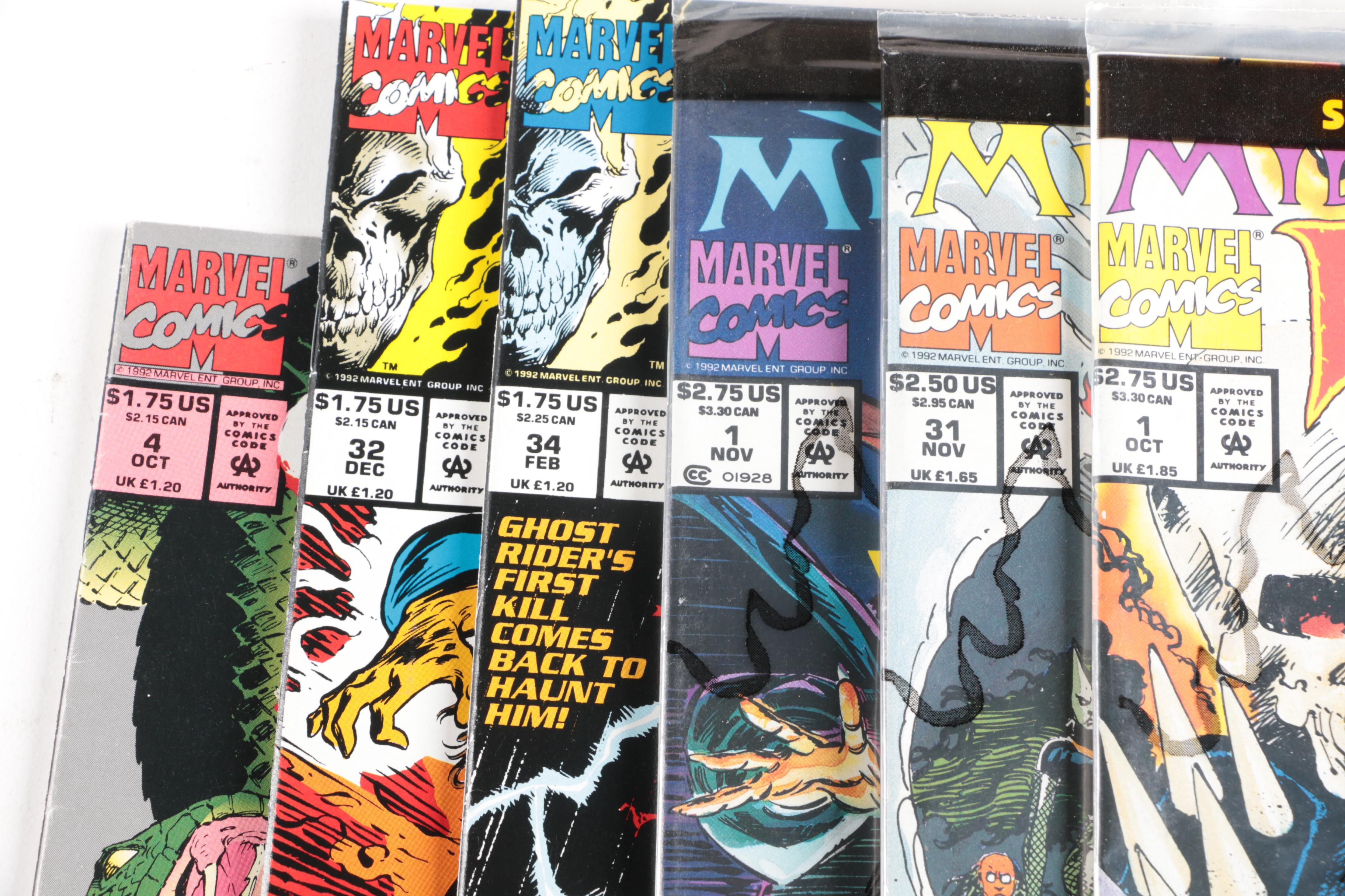 Modern Age Marvel Comic Books Including "Ghost Rider" & "Gambit" Limited Series