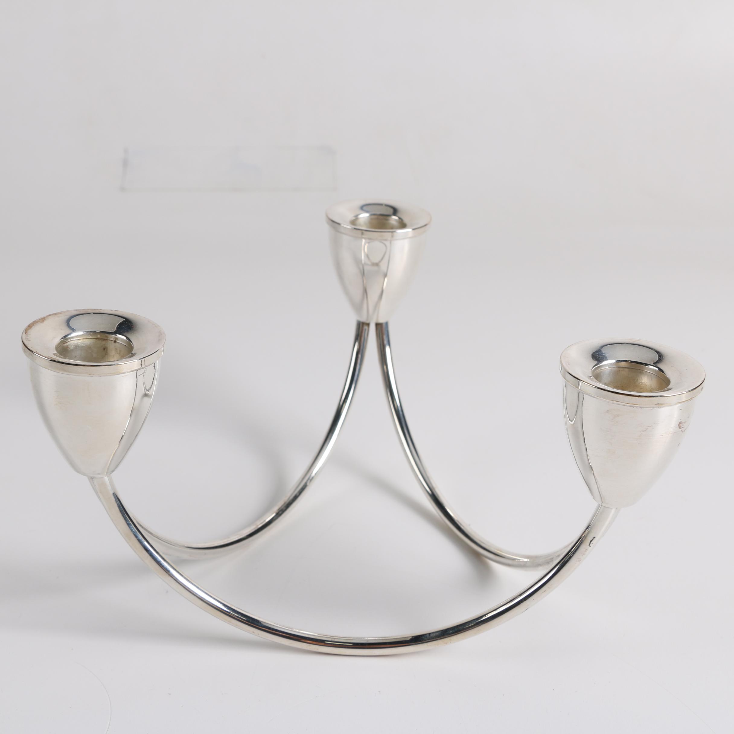 Duchin Modernist Weighted Sterling Silver Candelabra