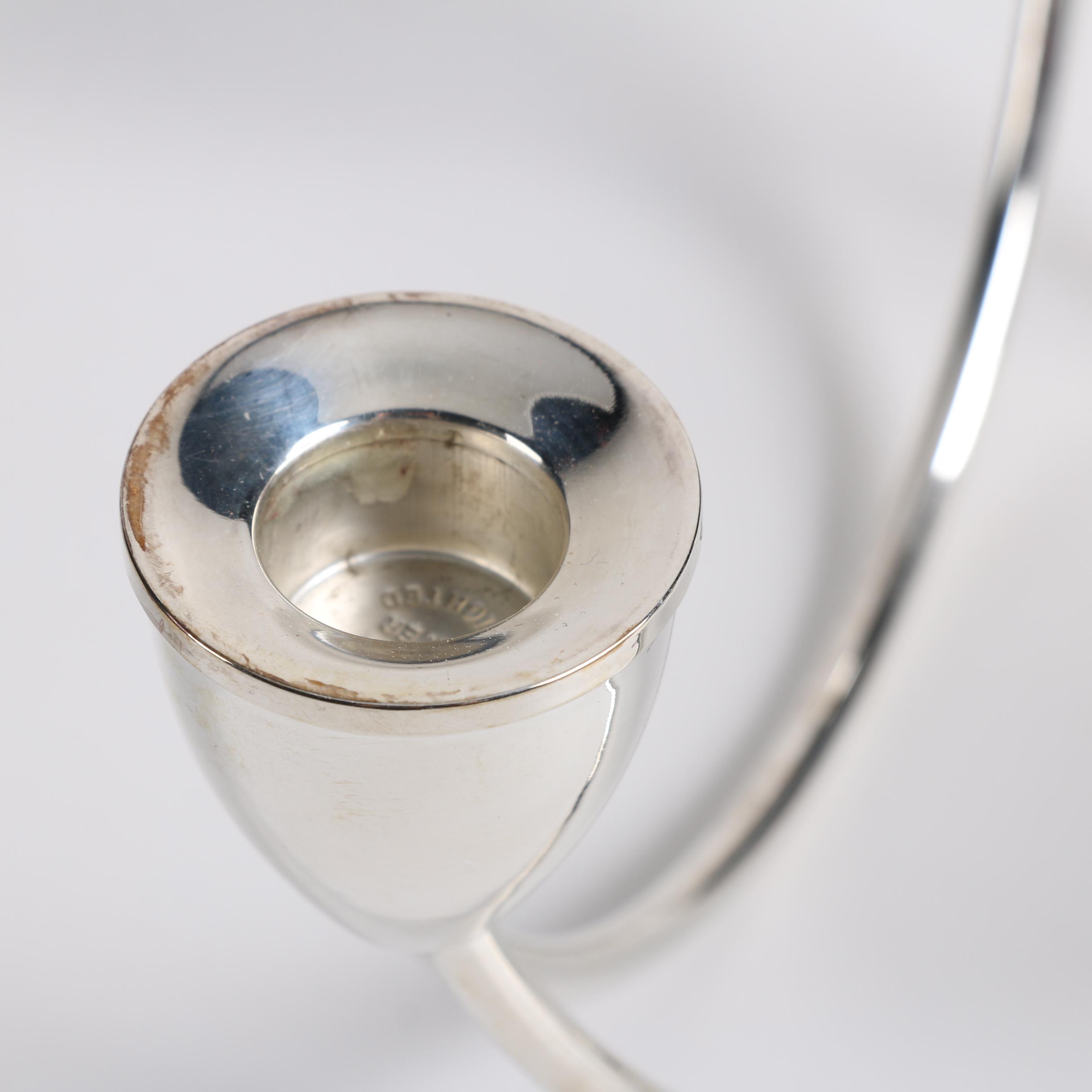 Duchin Modernist Weighted Sterling Silver Candelabra