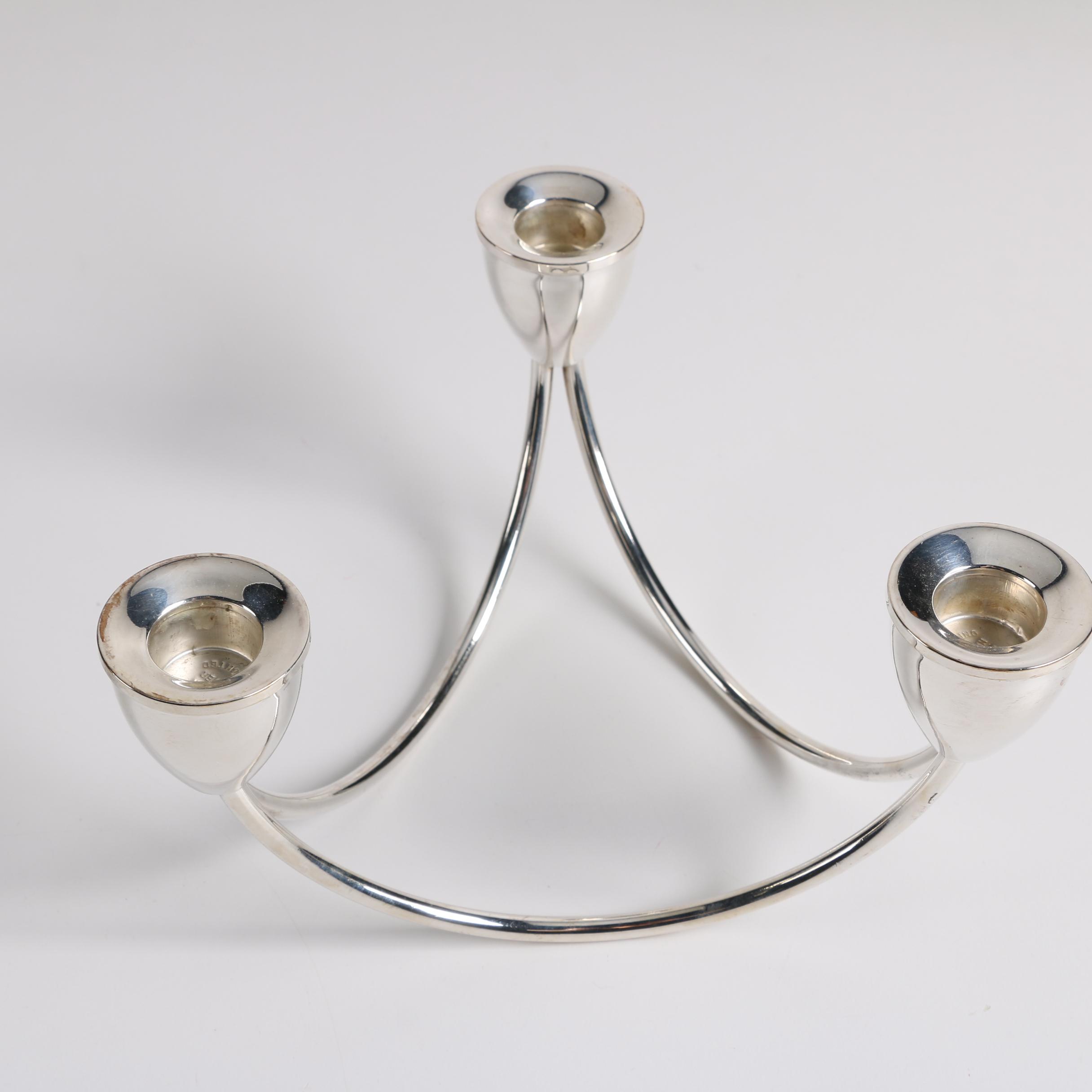 Duchin Modernist Weighted Sterling Silver Candelabra