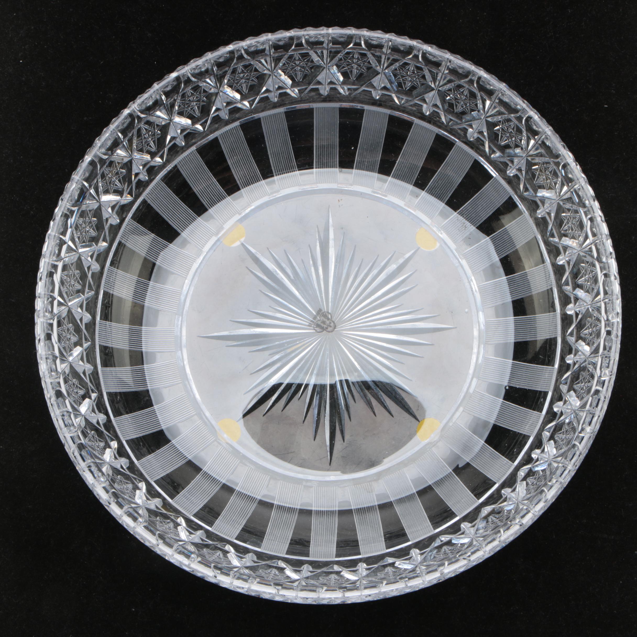 Vintage Hawkes Cut Glass Bowl with Star Motif