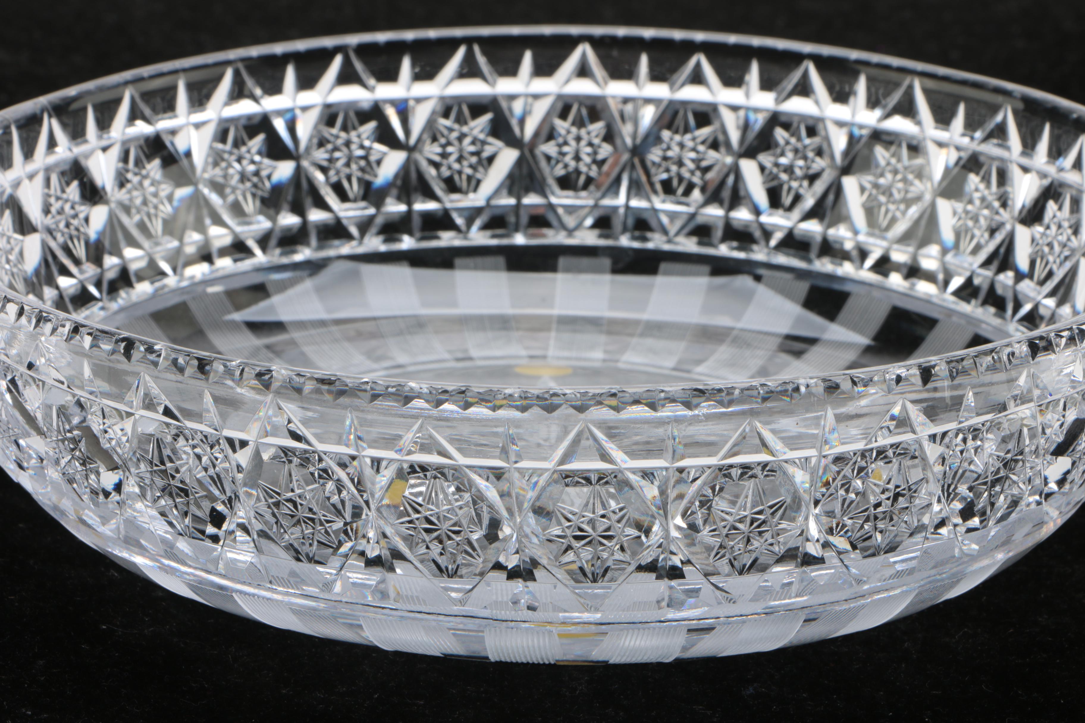 Vintage Hawkes Cut Glass Bowl with Star Motif