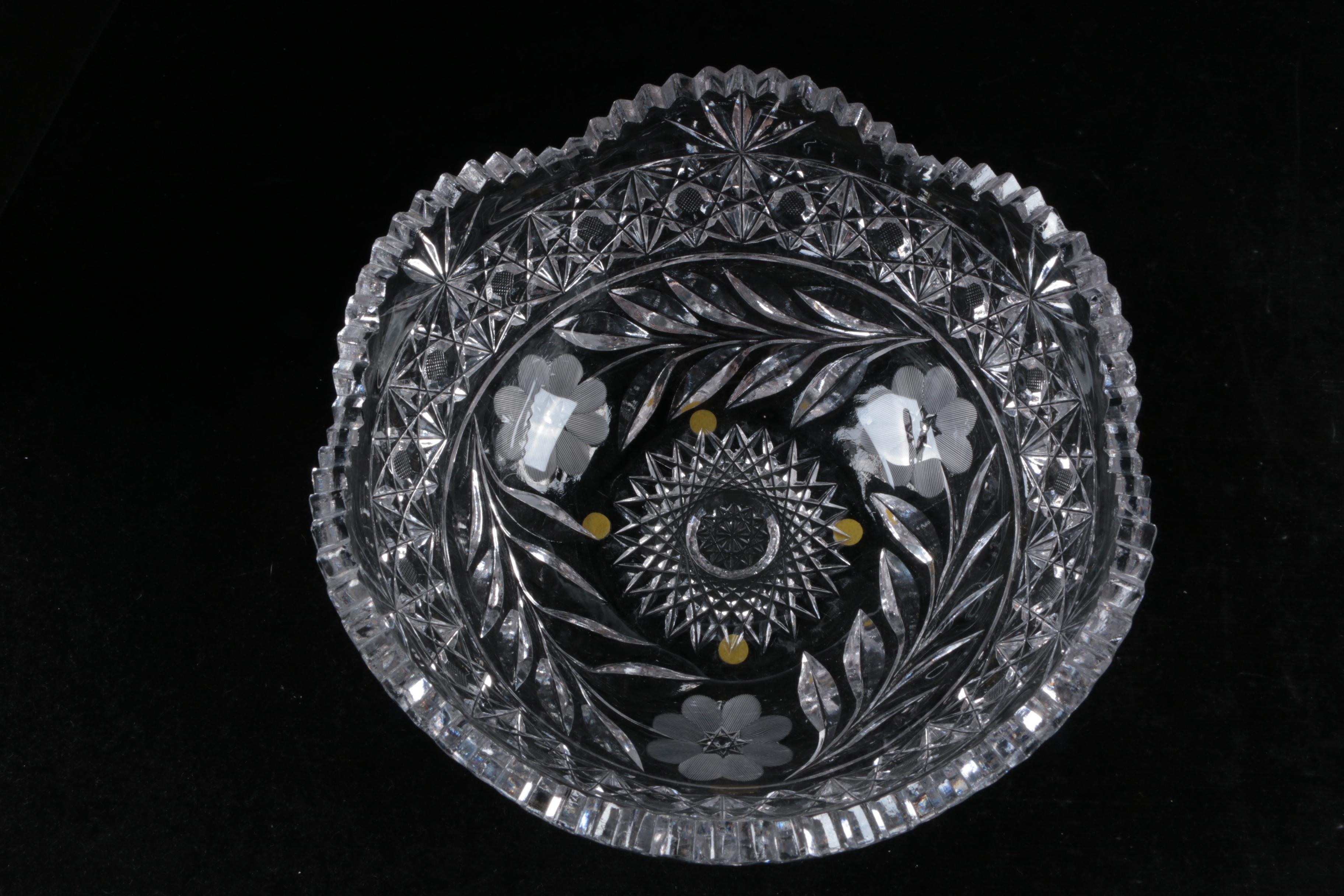 American Brilliant Style Cut Glass Bowl