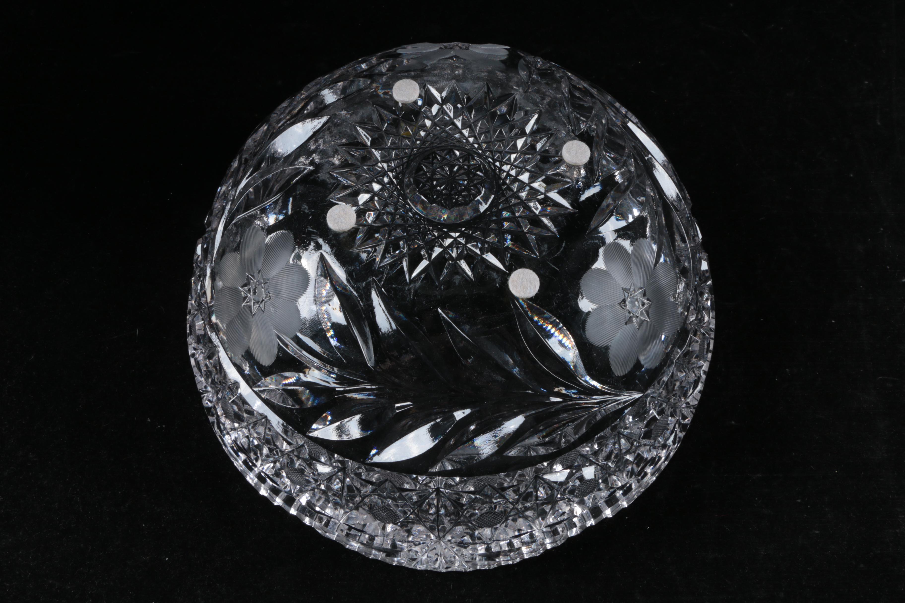 American Brilliant Style Cut Glass Bowl