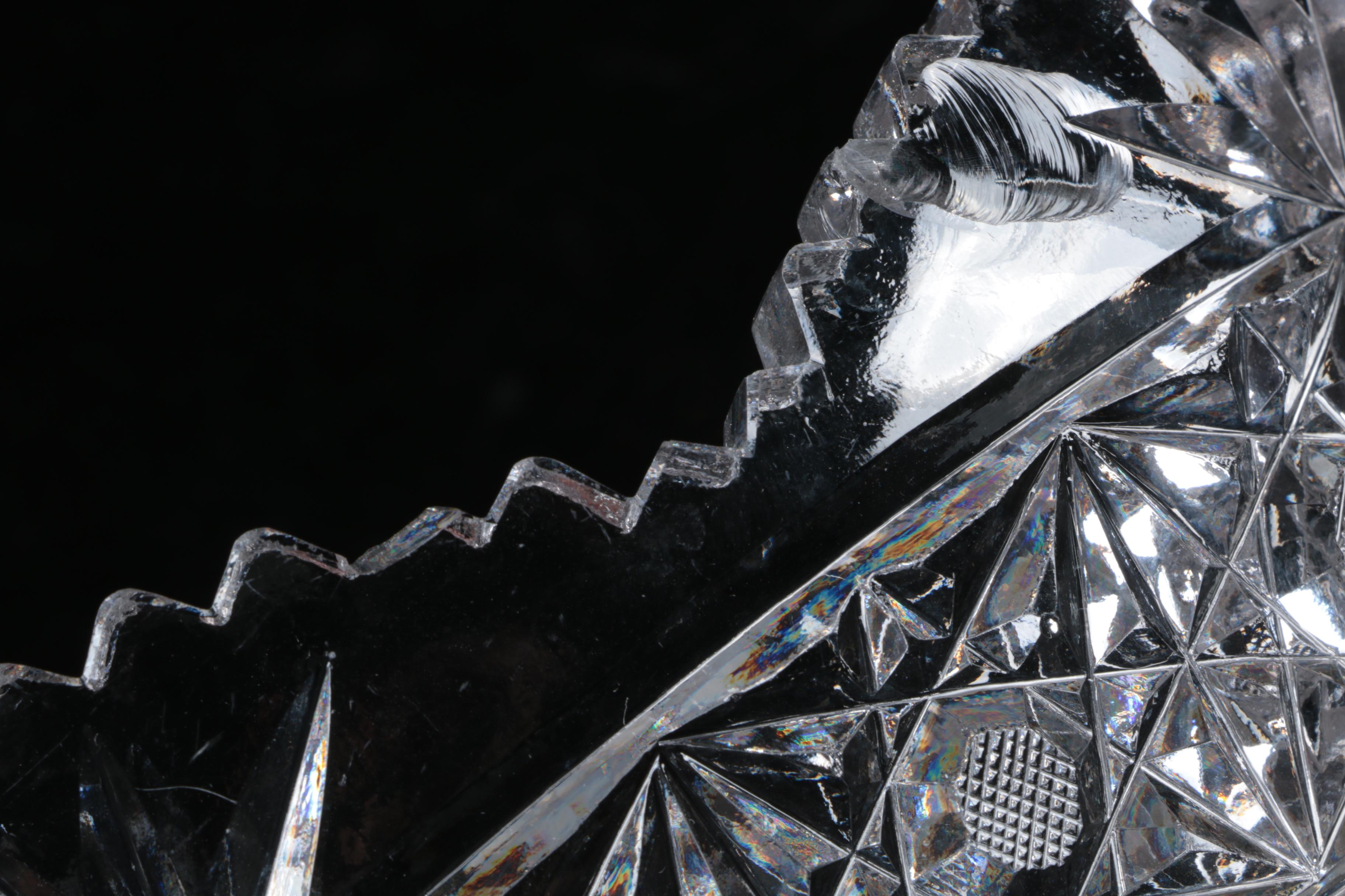 American Brilliant Style Cut Glass Bowl