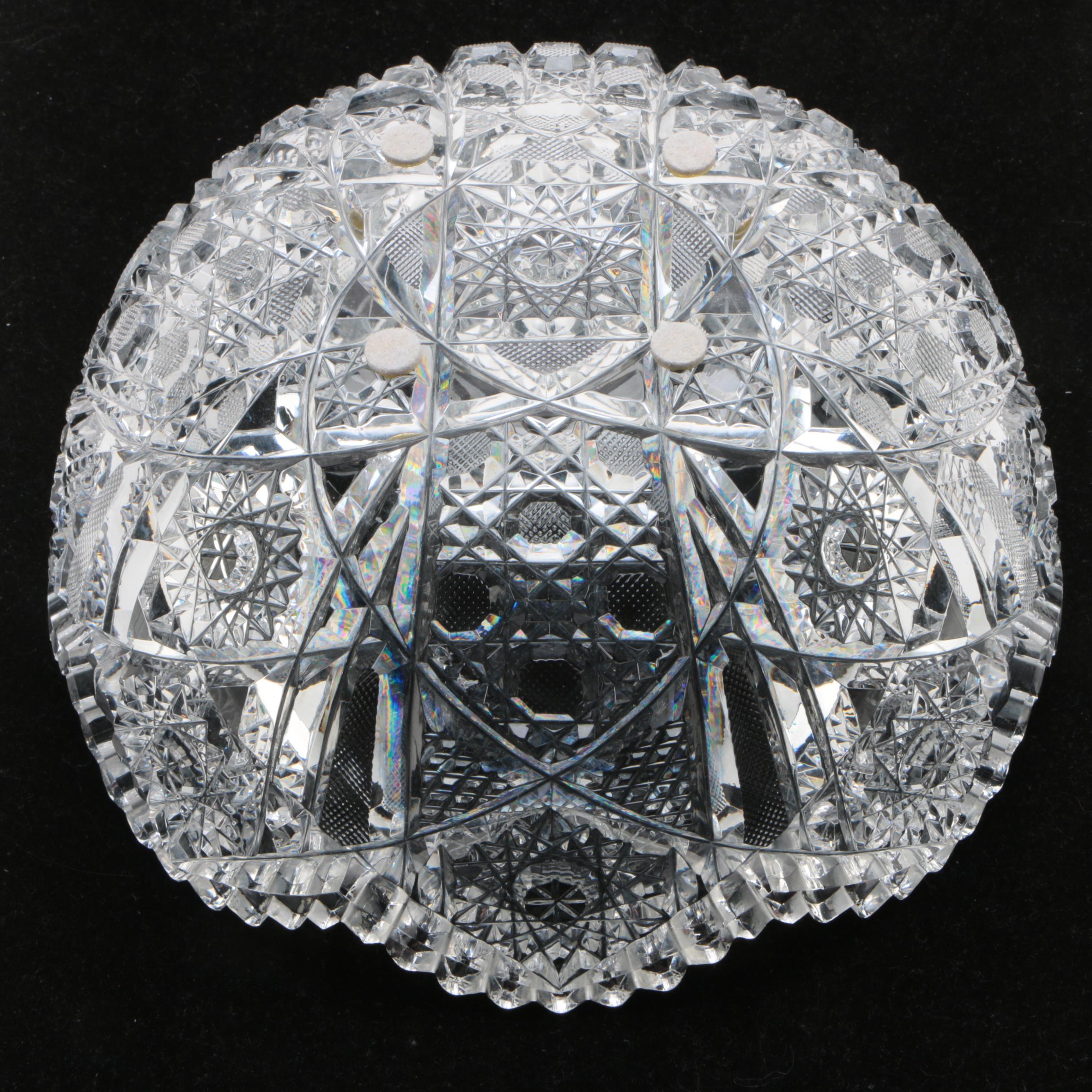 Antique American Brilliant Period Cut Glass Bowl