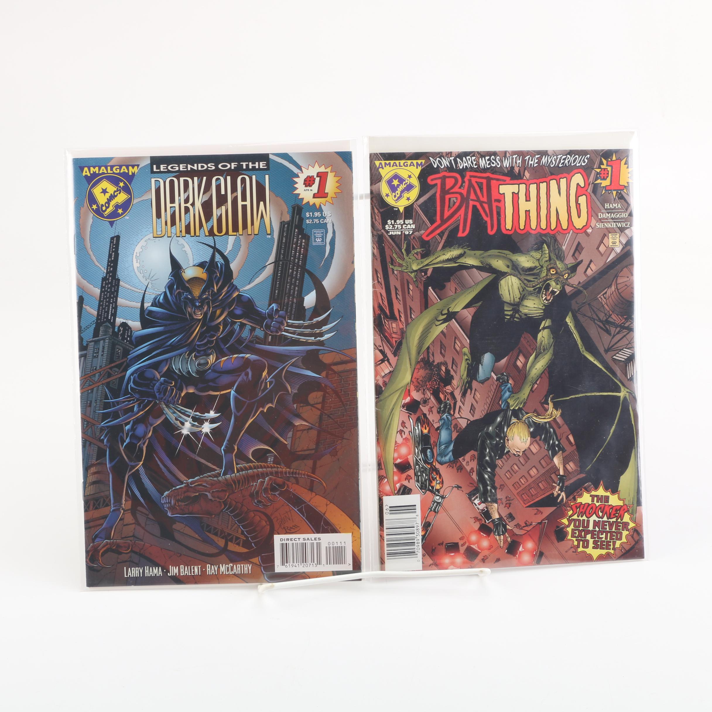Amalgam Comics "Dark Claw" and "Bat-Thing" Issue Number One Comic Books