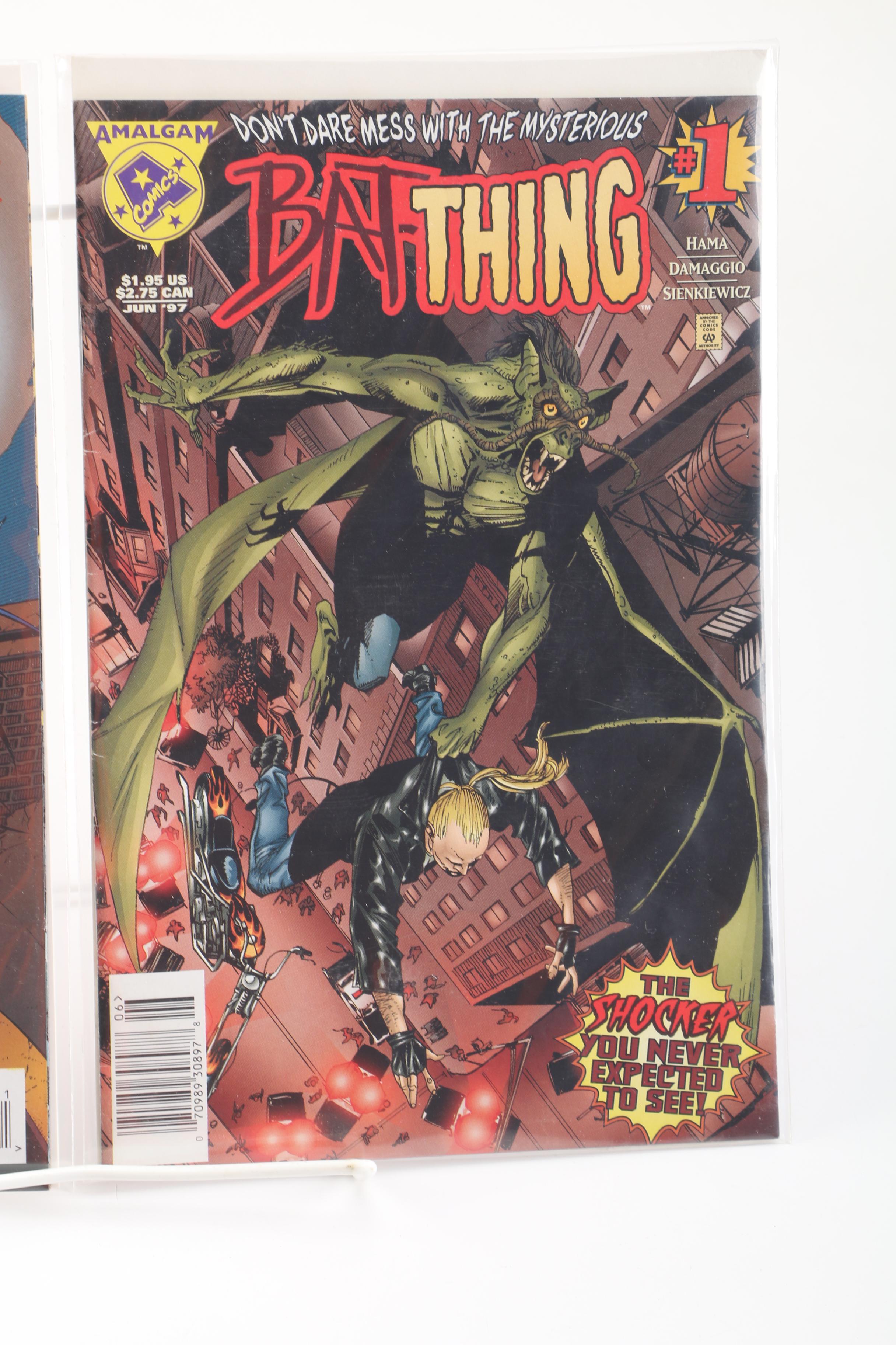 Amalgam Comics "Dark Claw" and "Bat-Thing" Issue Number One Comic Books