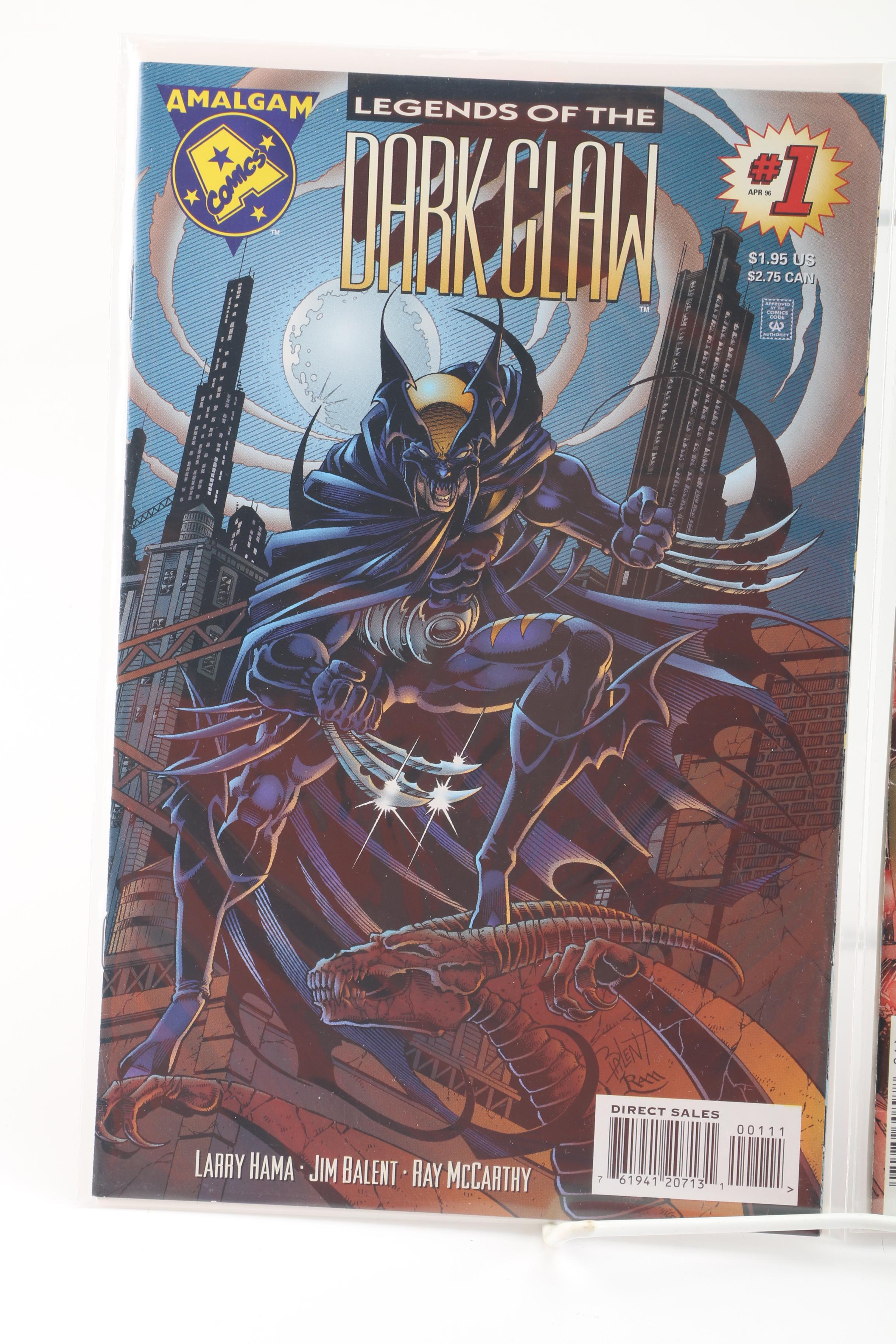 Amalgam Comics "Dark Claw" and "Bat-Thing" Issue Number One Comic Books