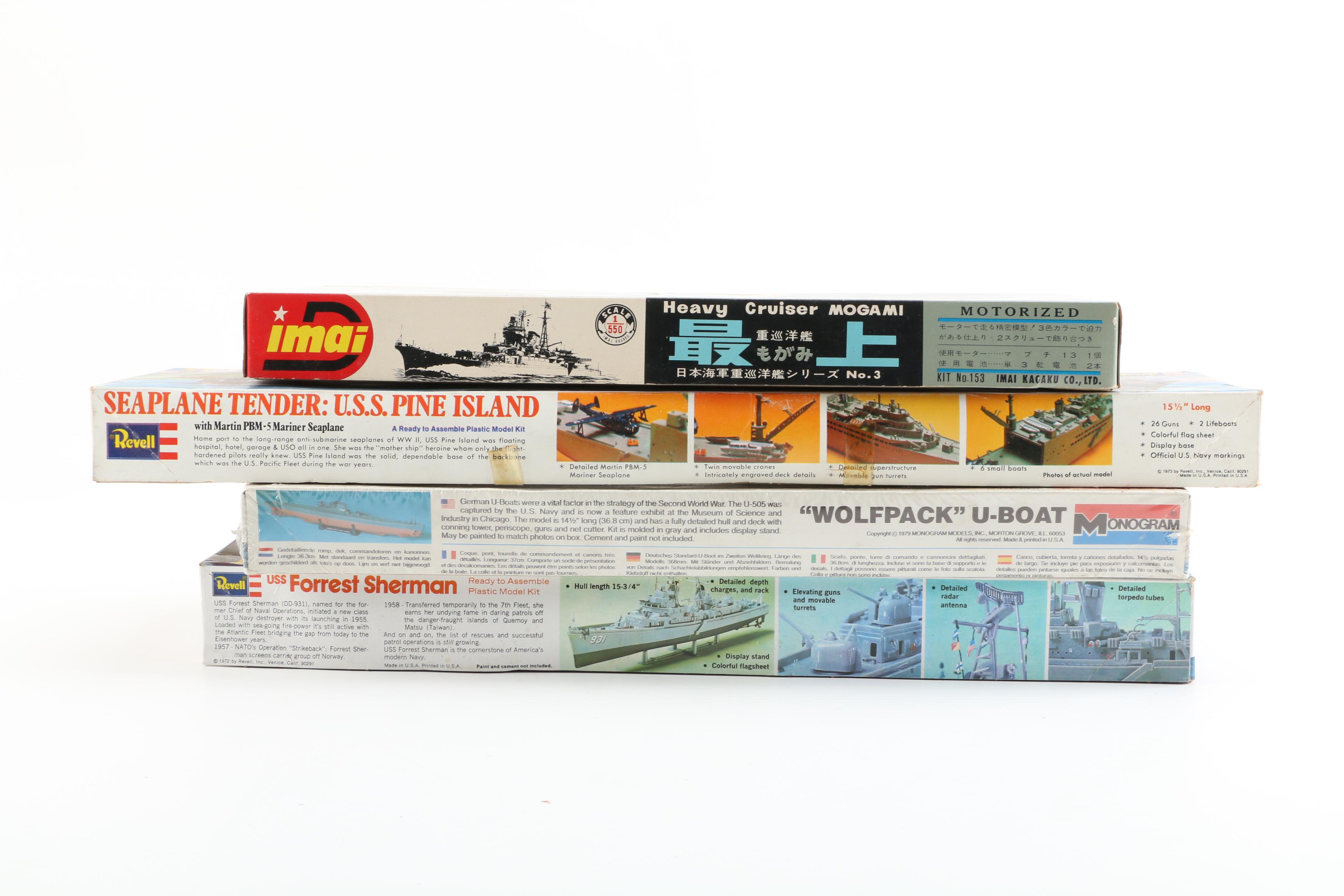 Military Plane and Ship Model Kits, Including Monogram and Revell