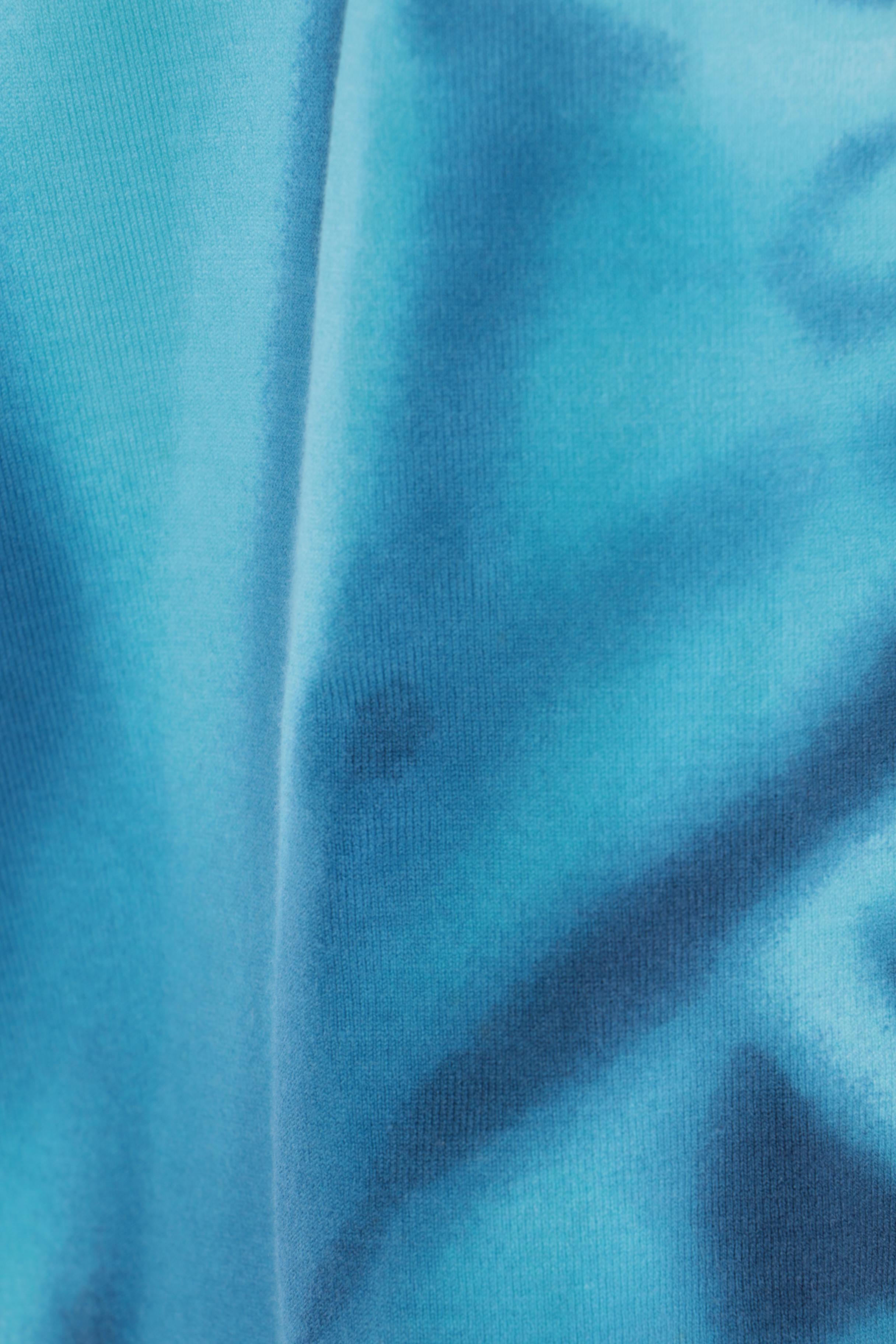 Women's Escada Blue Printed Button-Front Shirt with Matching Tank Top