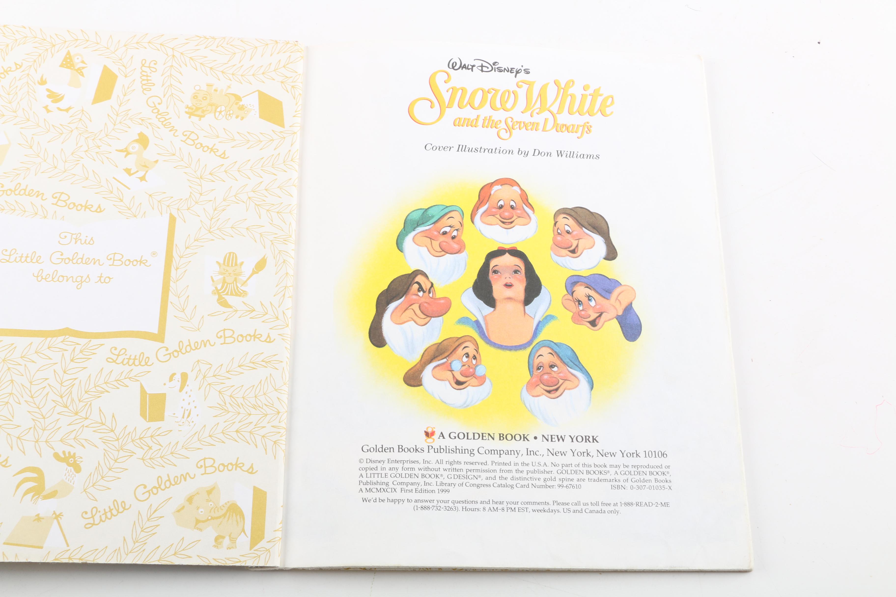 Little Golden Book "Snow White and the Seven Dwarfs" and Ornaments