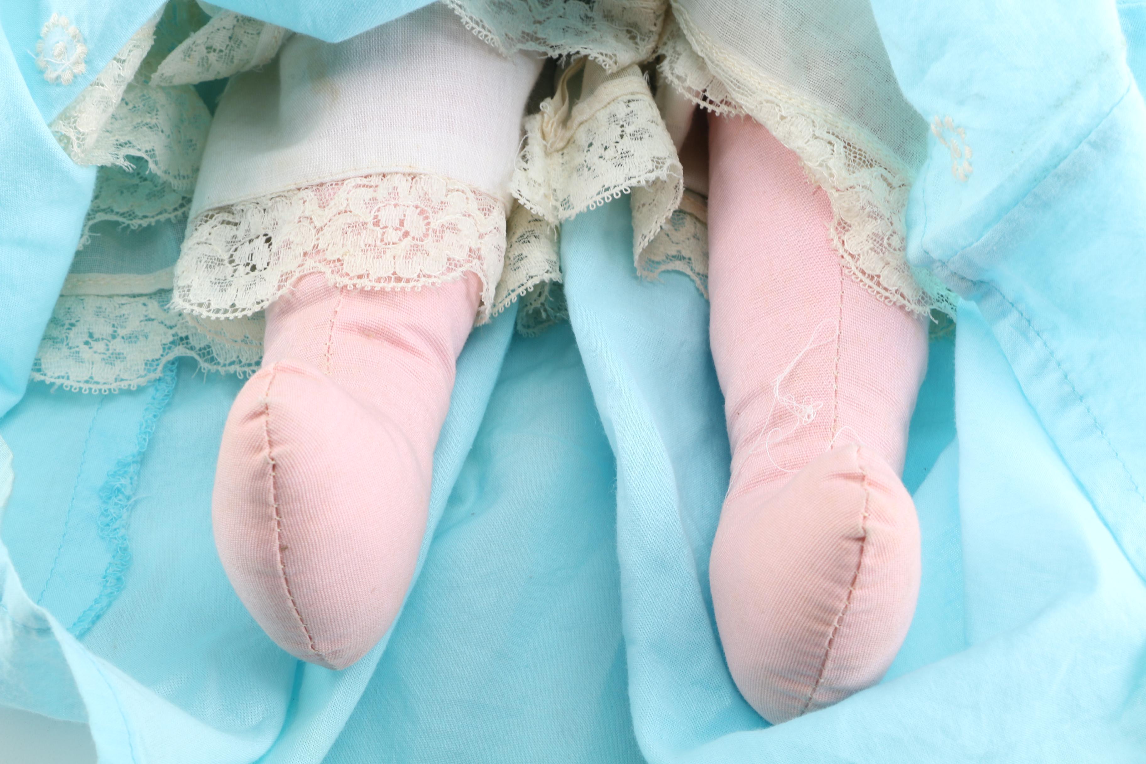 Semi-Antique Heubach-Köppelsdorf Bisque and Cloth Doll