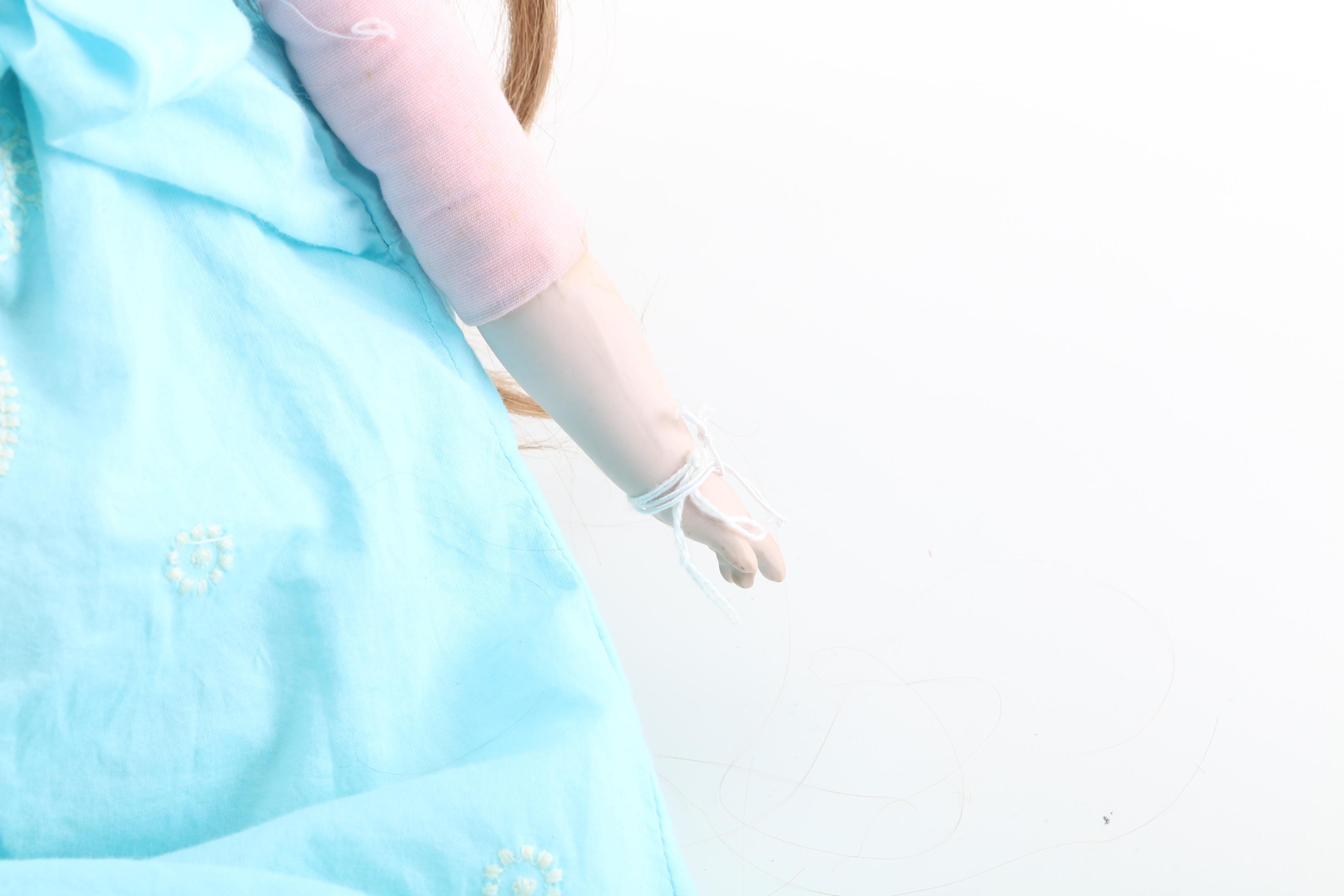 Semi-Antique Heubach-Köppelsdorf Bisque and Cloth Doll