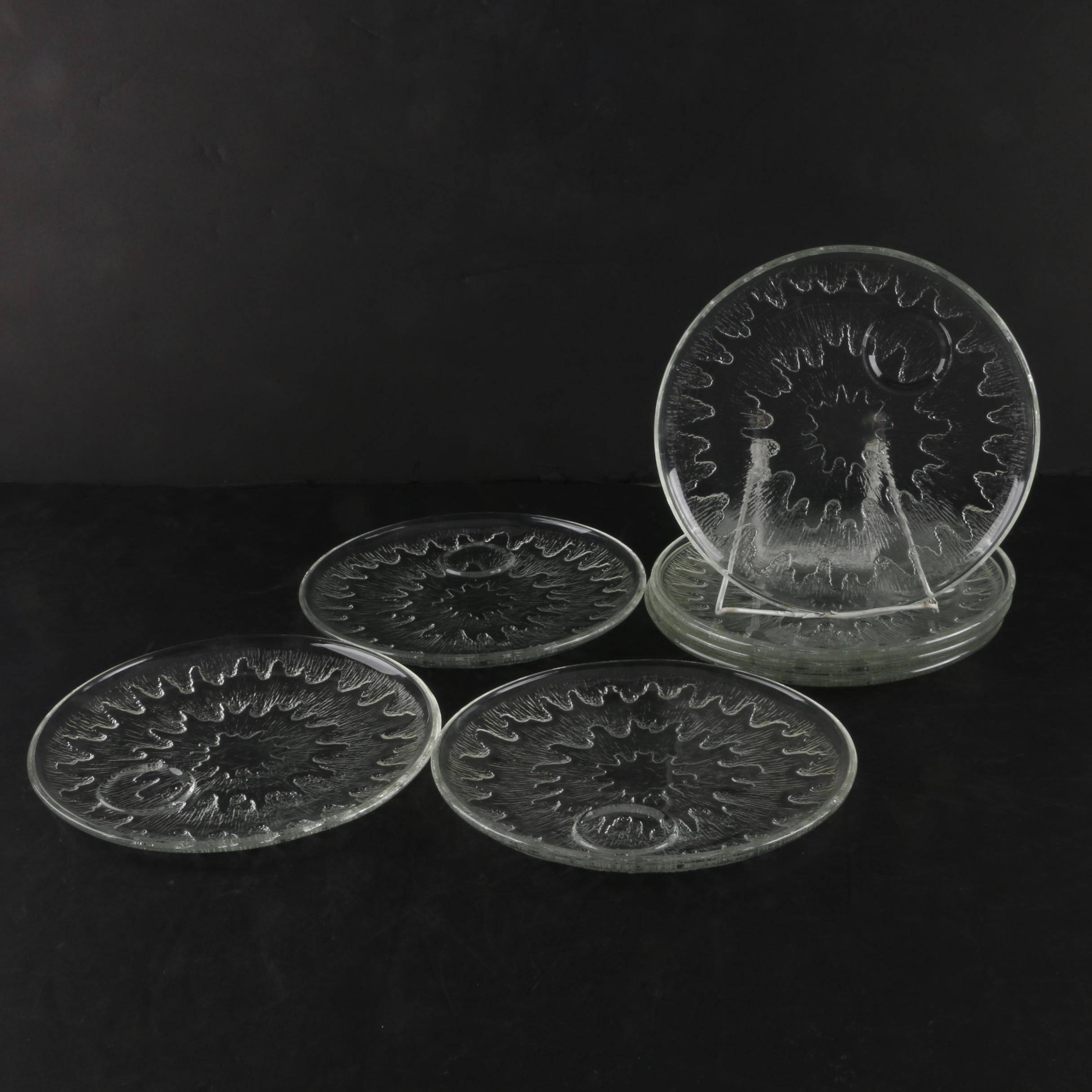 Vintage Glass Snack Plates