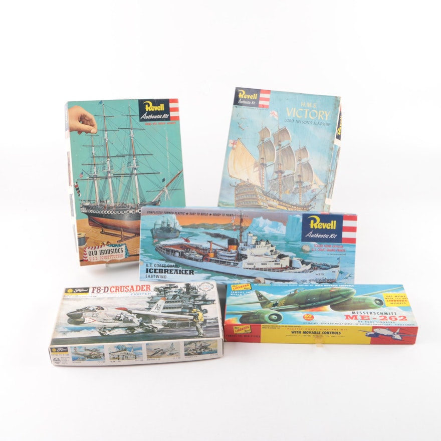 Model Ships and Military Aircraft Kits Including Revell