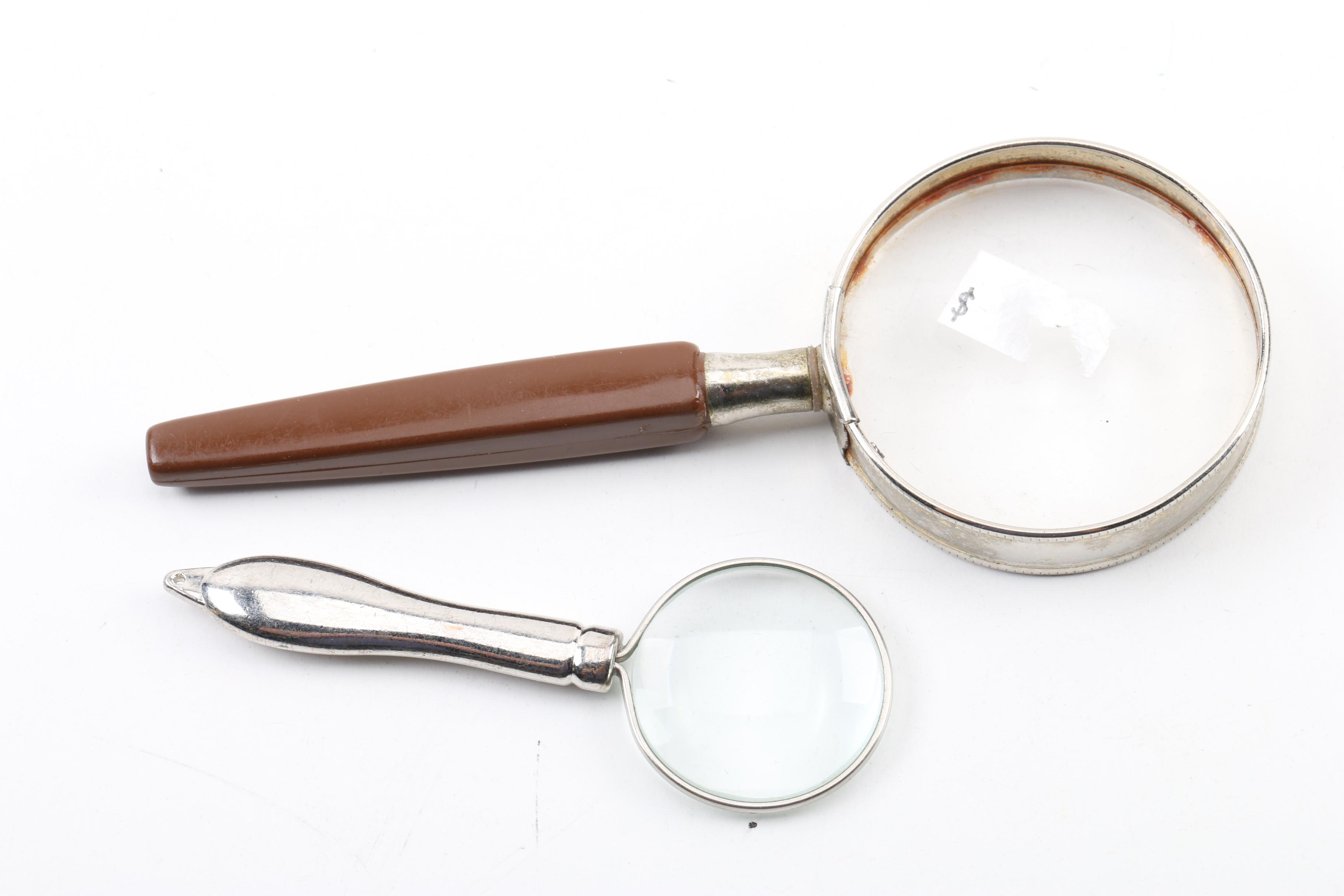 Vintage Vanity Items Including Napier Box, Painted Bird Fan, Mirrors