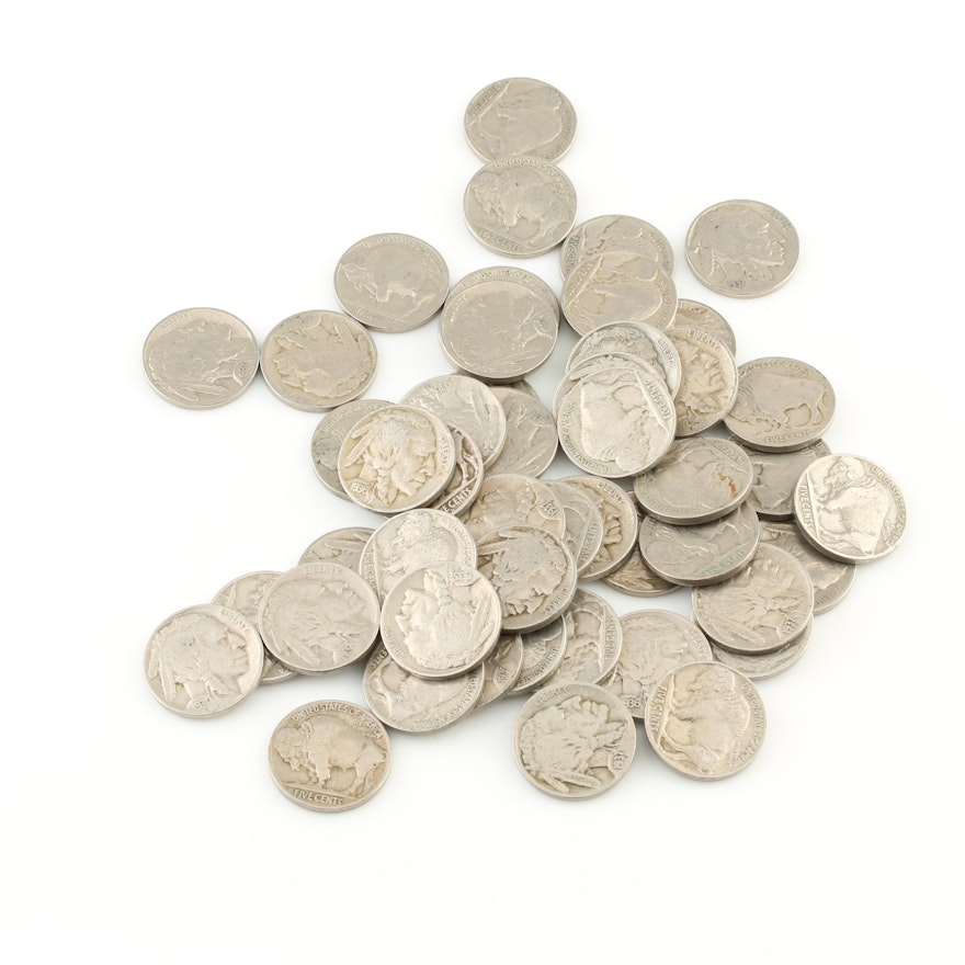 Group of Fifty Full Date Buffalo Nickels