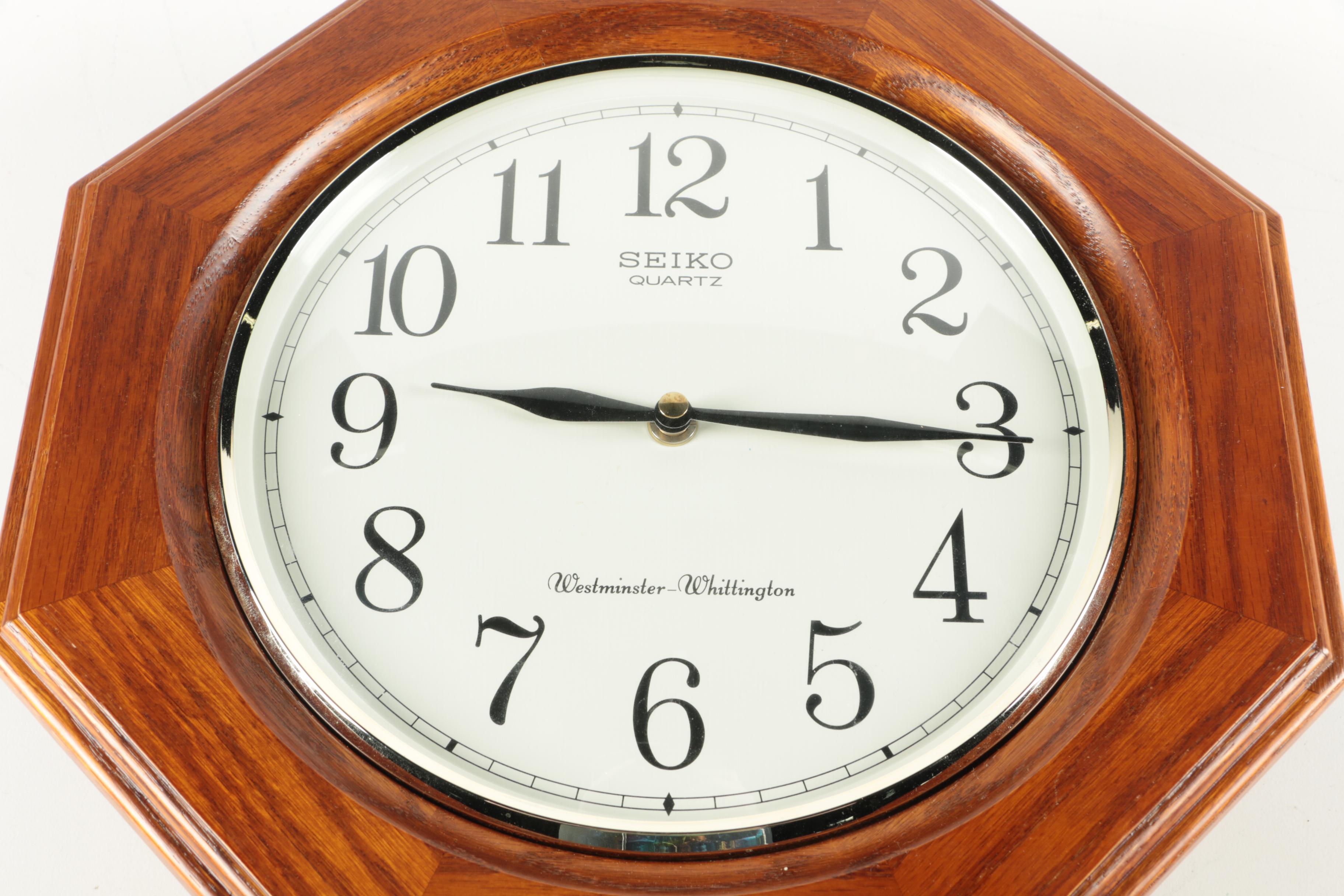 Seiko Schoolhouse Quartz Wall Clock with Chimes