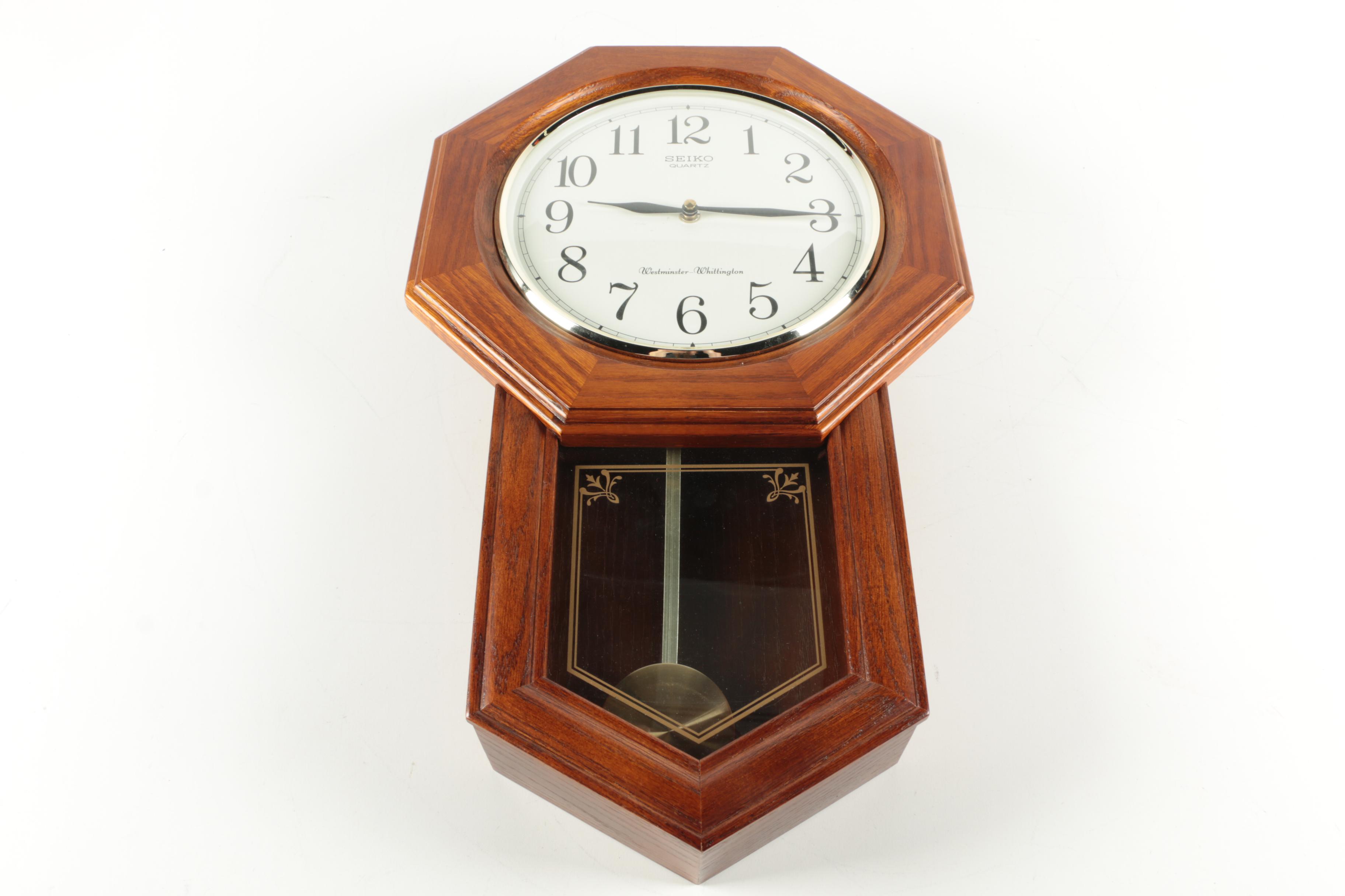 Seiko Schoolhouse Quartz Wall Clock with Chimes