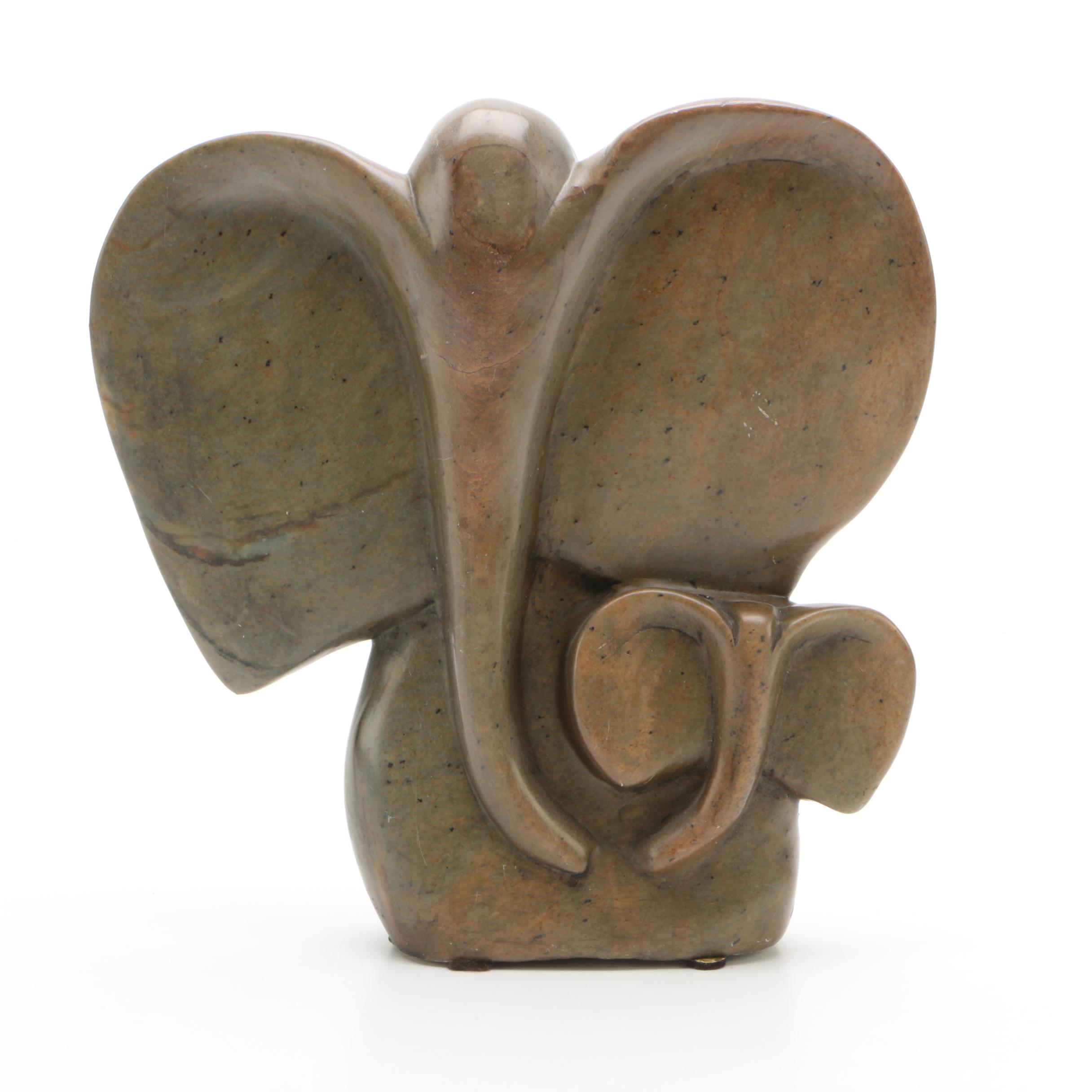 Zimbabwean Carved Agate Elephants