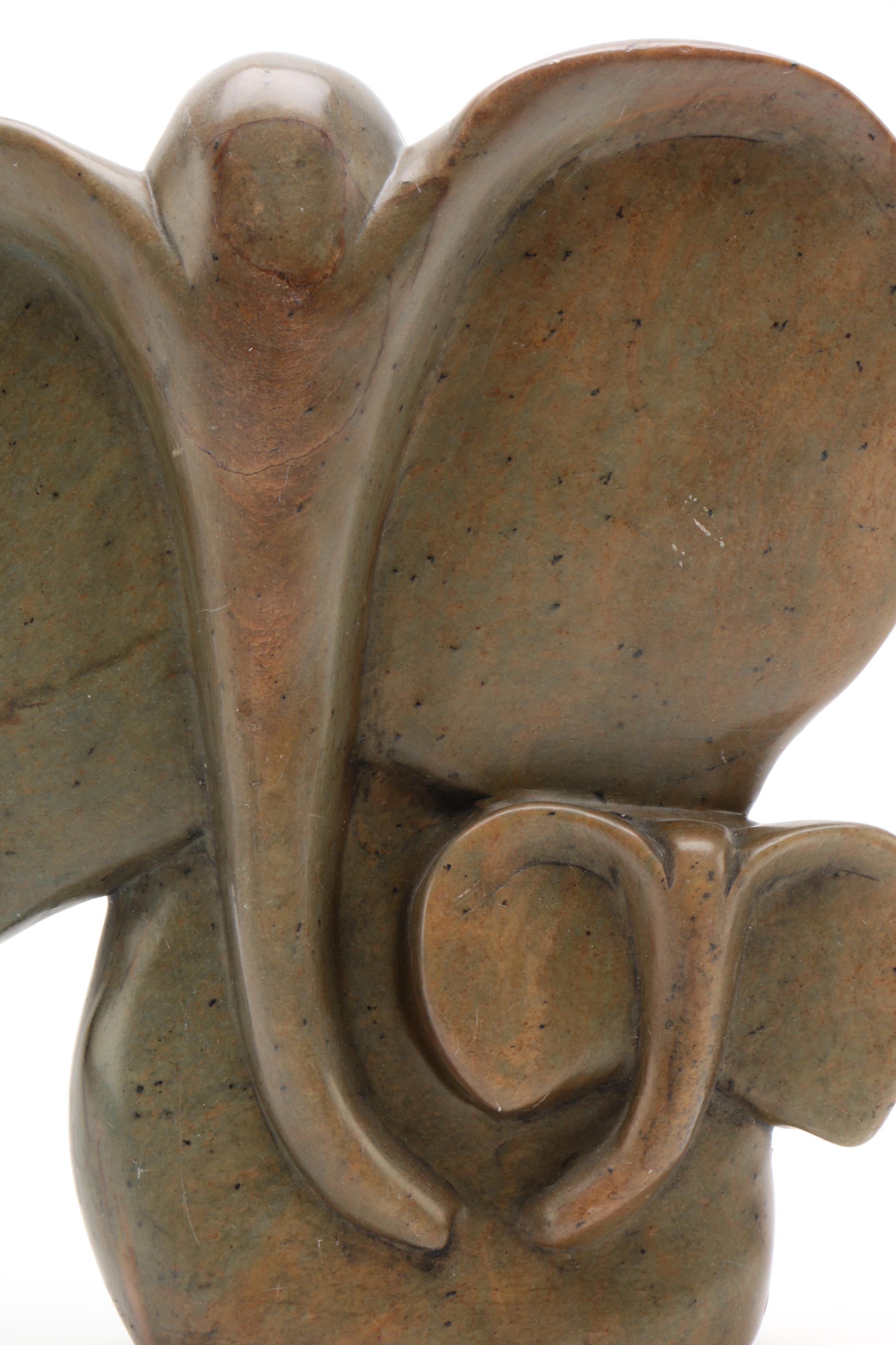 Zimbabwean Carved Agate Elephants